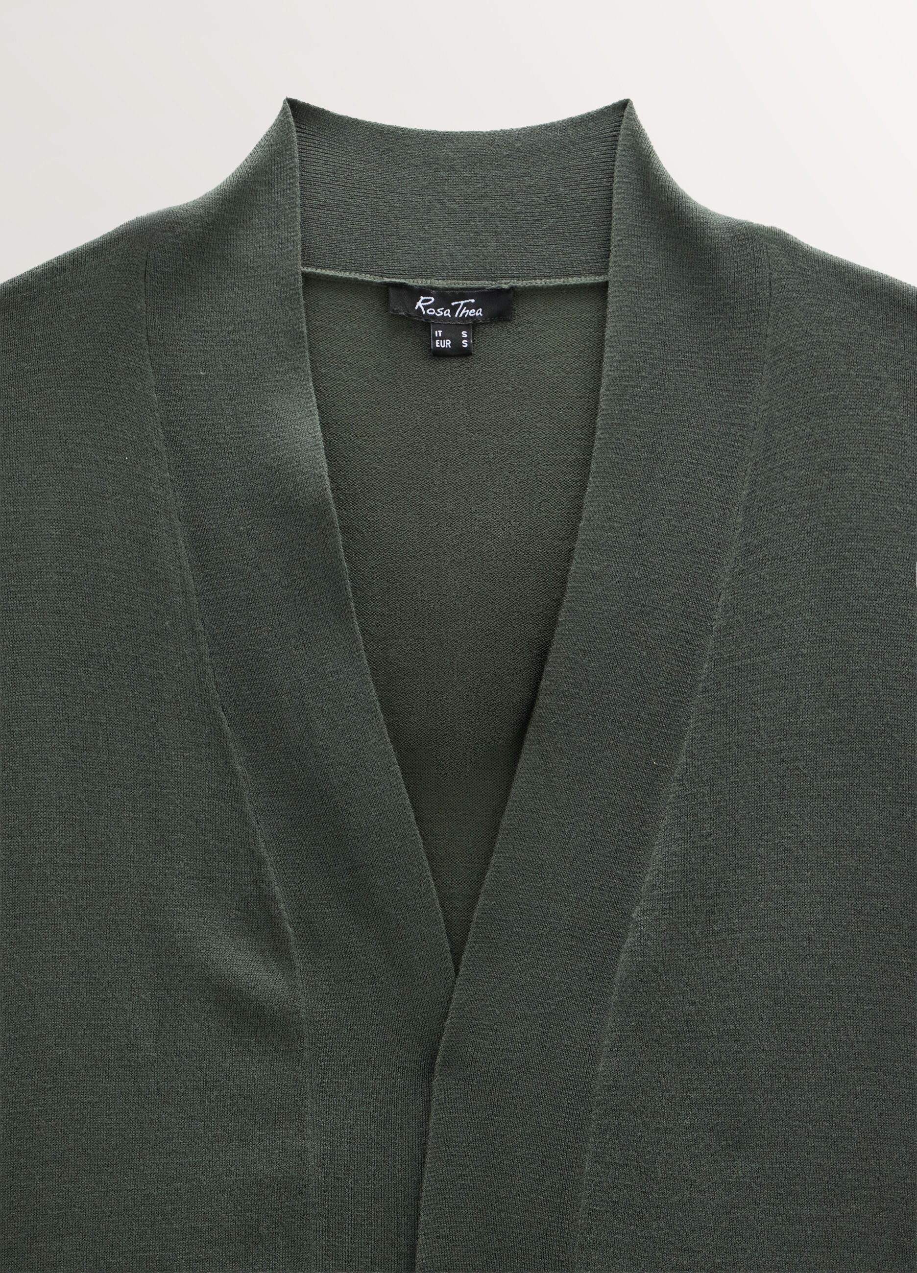Cardigan aperto in maglia rasata donna curvy_2