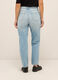 Pantaloni mom fit in denim di puro cotone donna_1