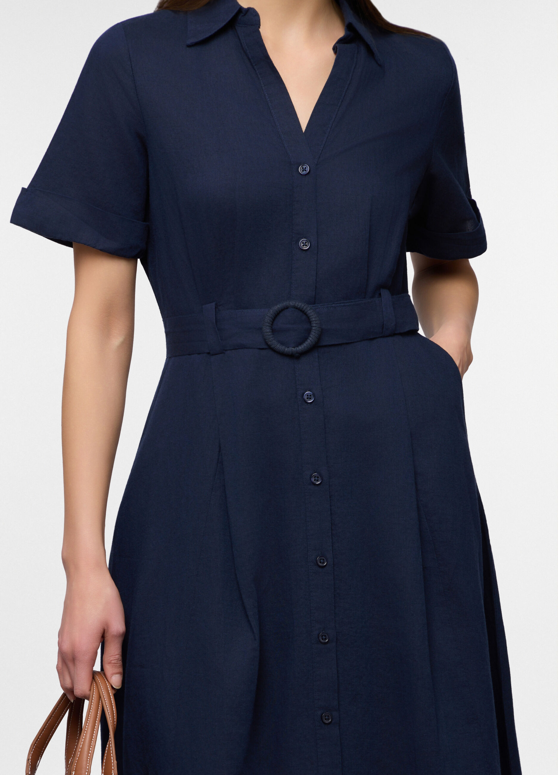 Abito lungo misto lino donna_2