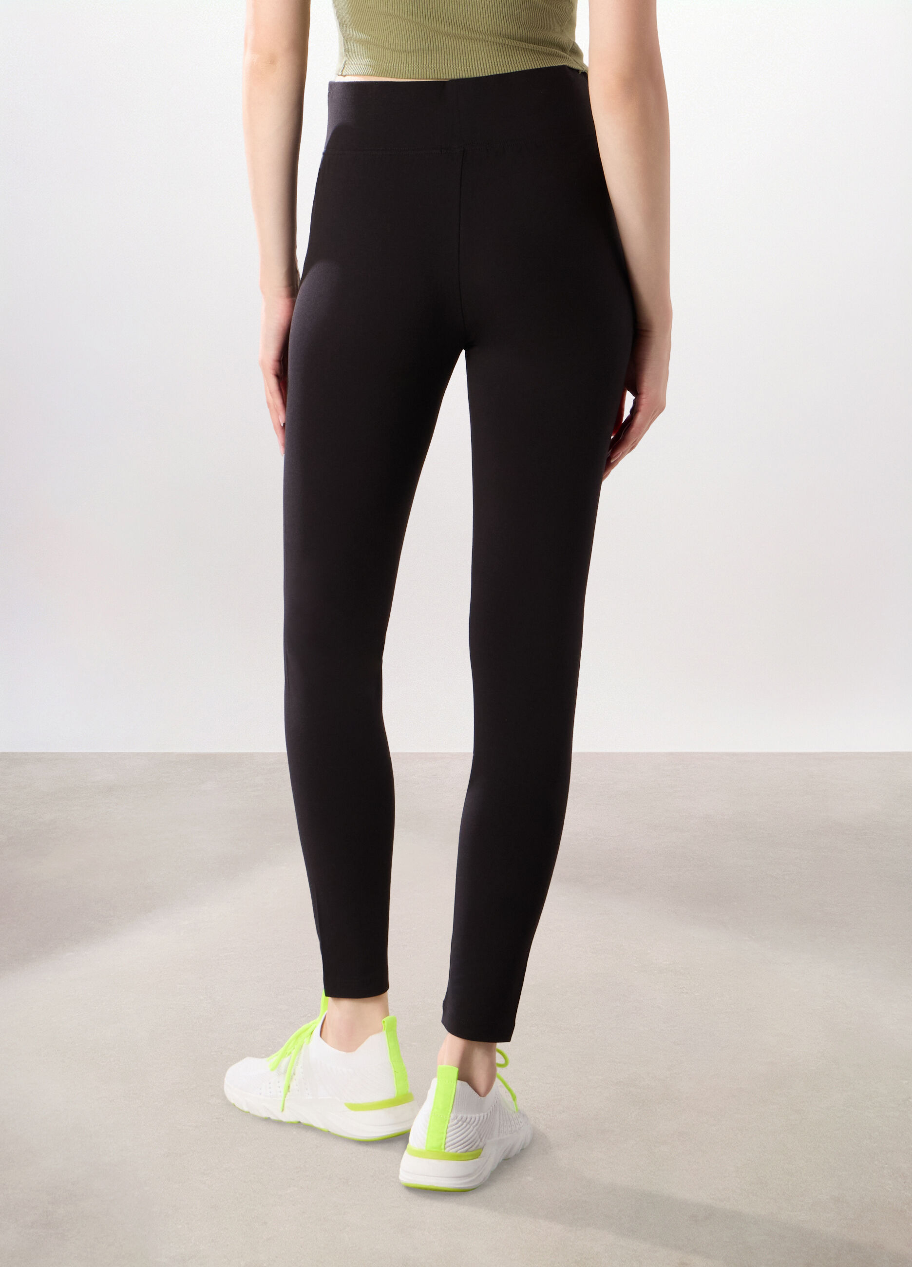 Leggings in cotone stretch donna_1