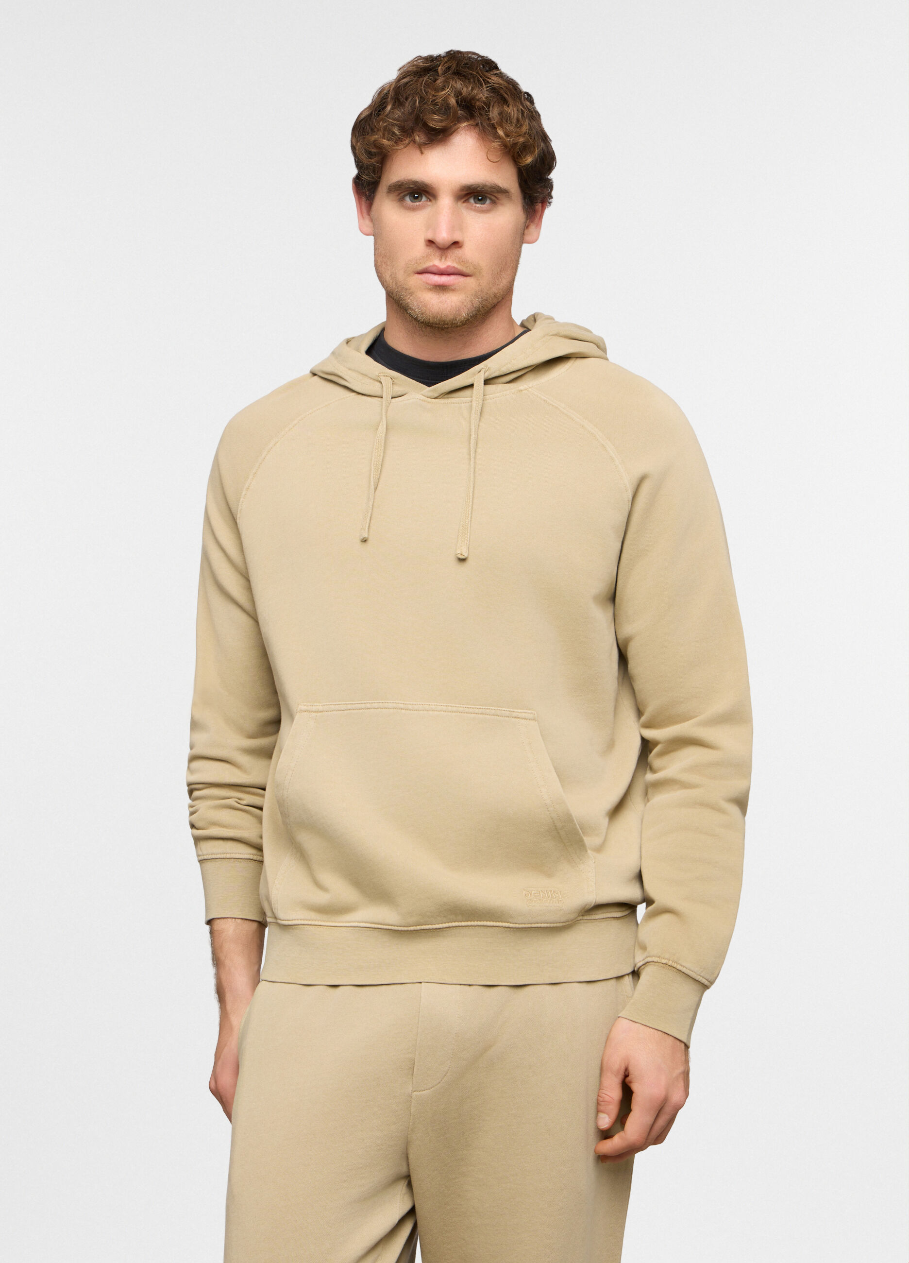 Felpa con cappuccio in cotone uomo_0