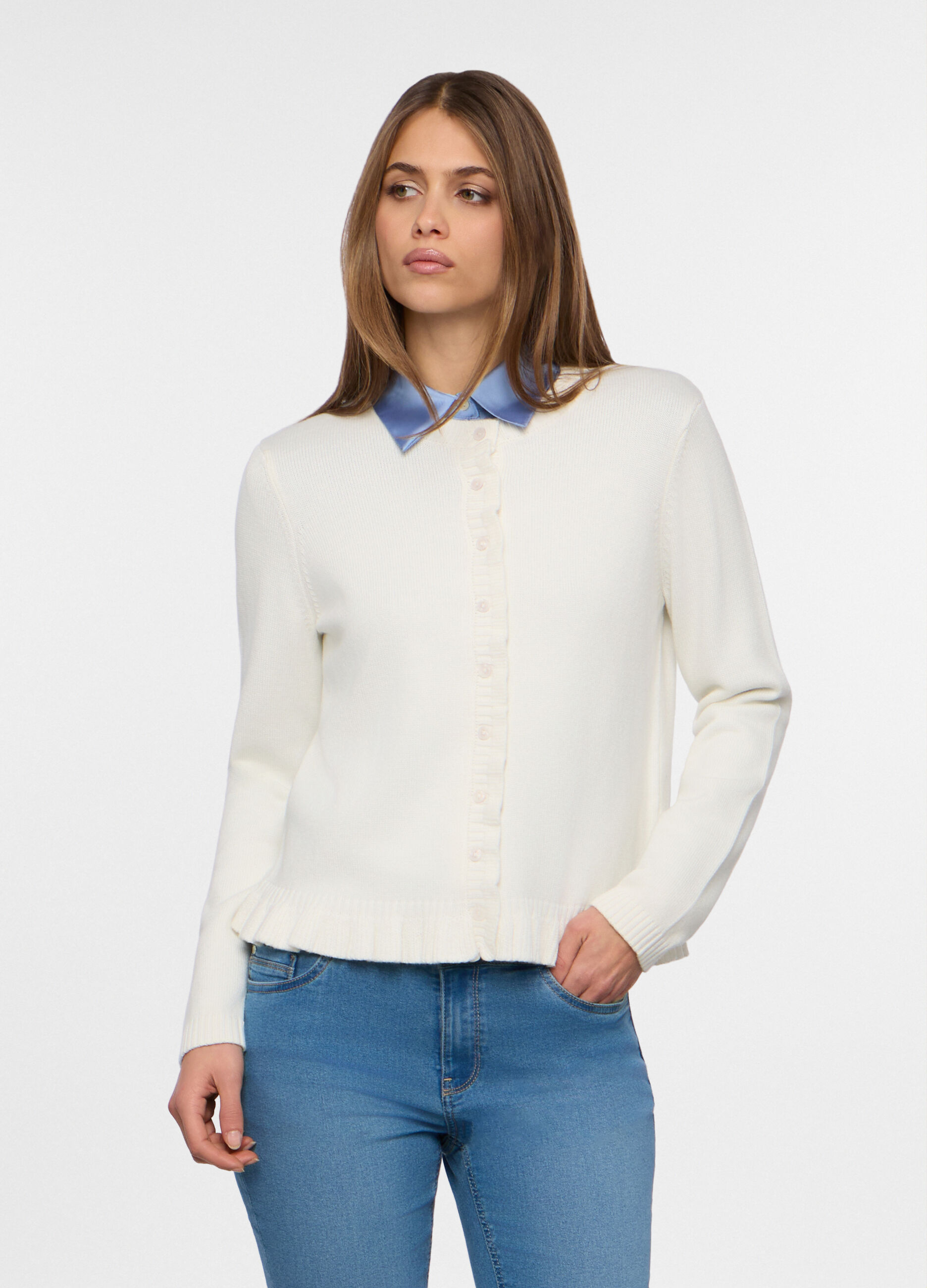 Cardigan misto cotone donna_0