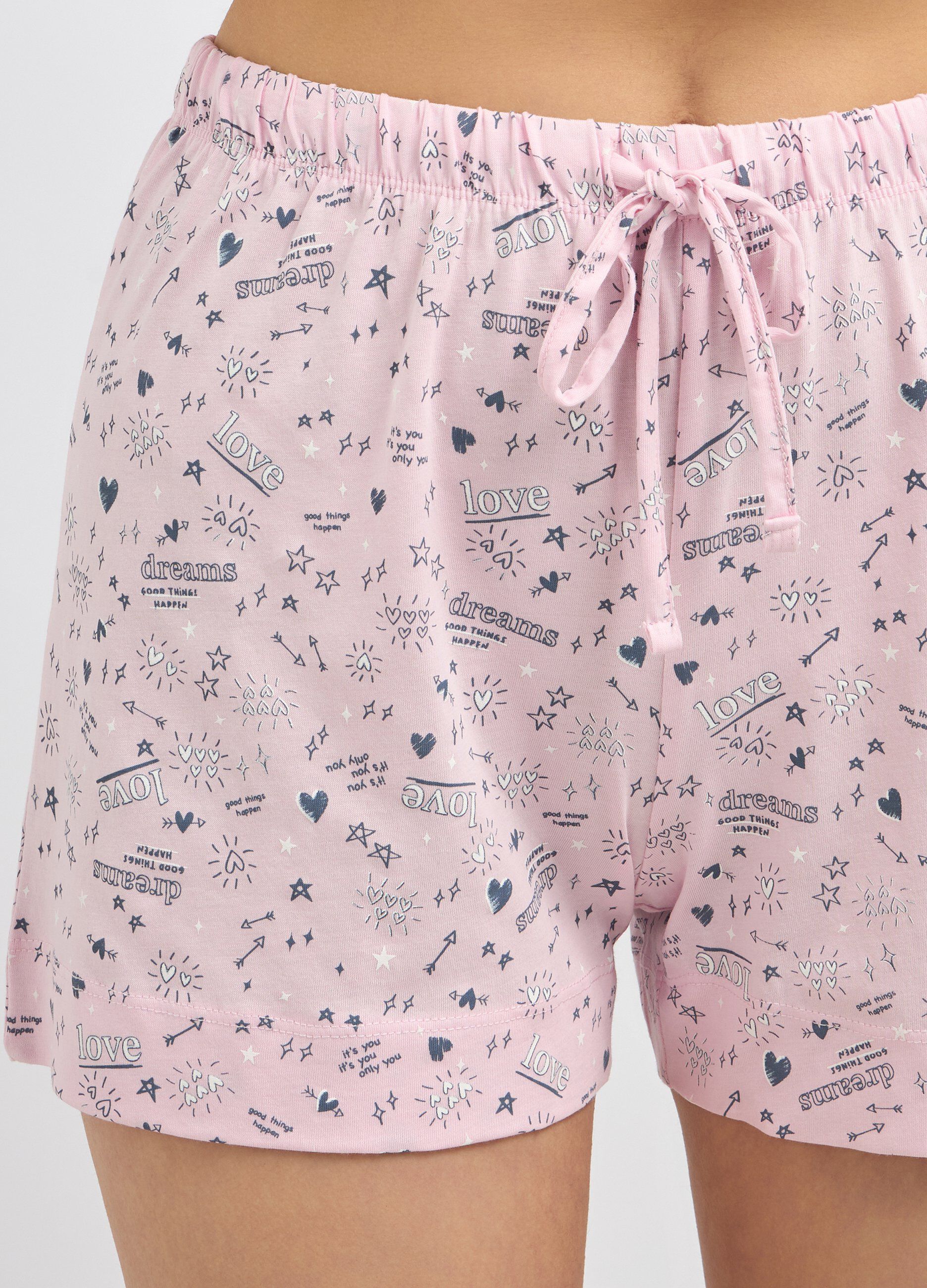 Shorts pigiama in puro cotone donna_2