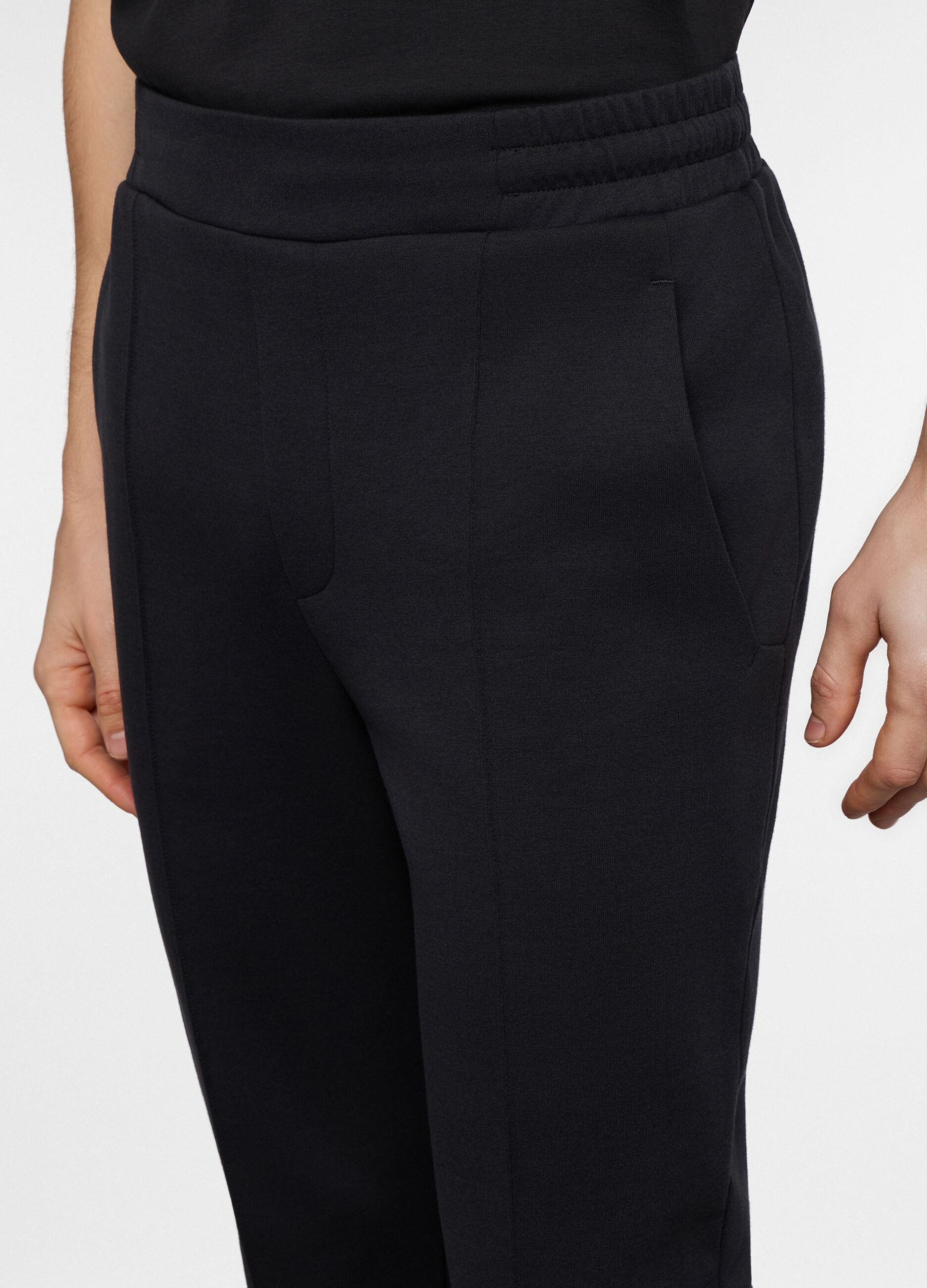 Jogger di interlock misto cotone uomo_2