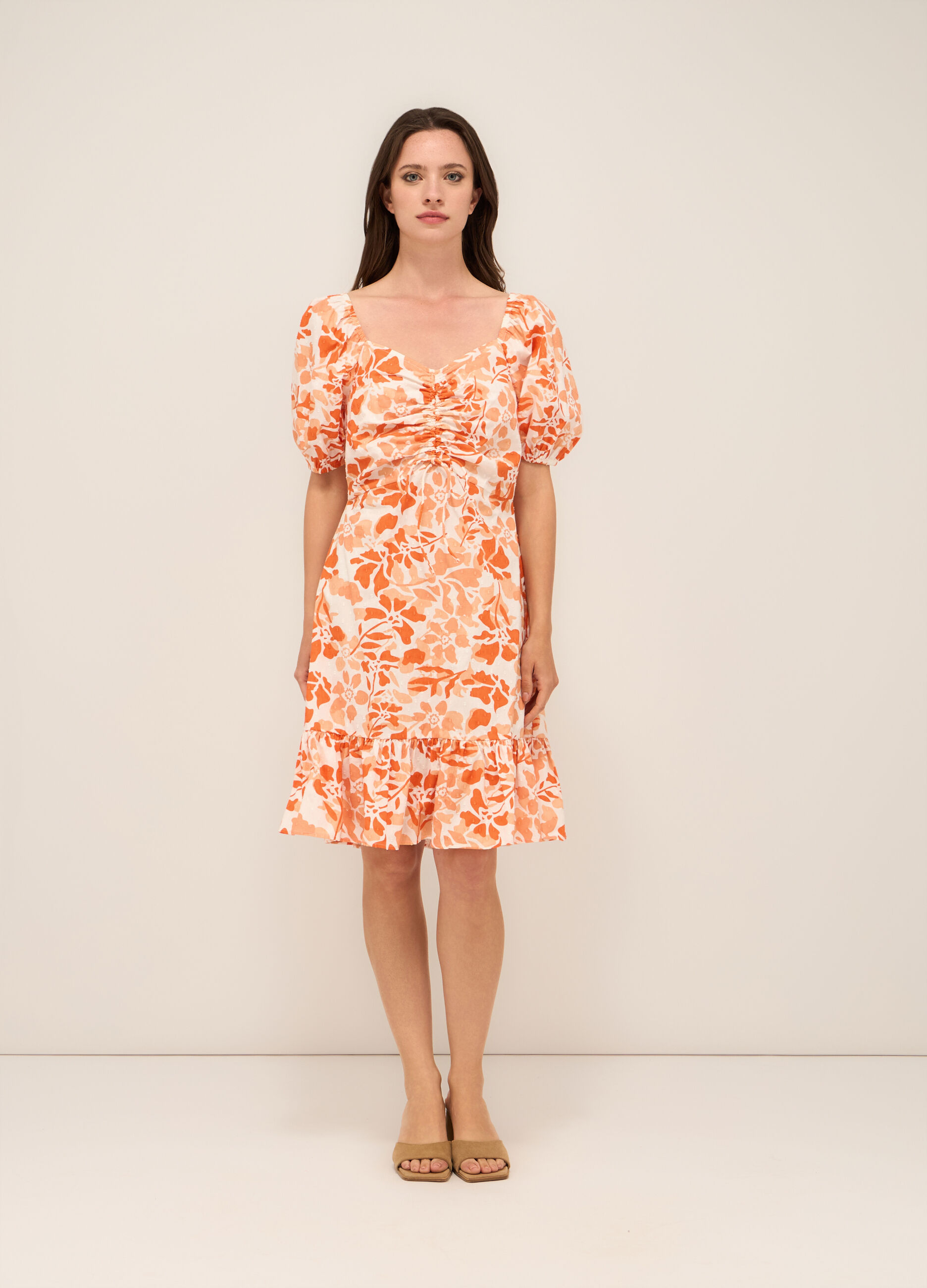 Abito corto in puro cotone donna_0