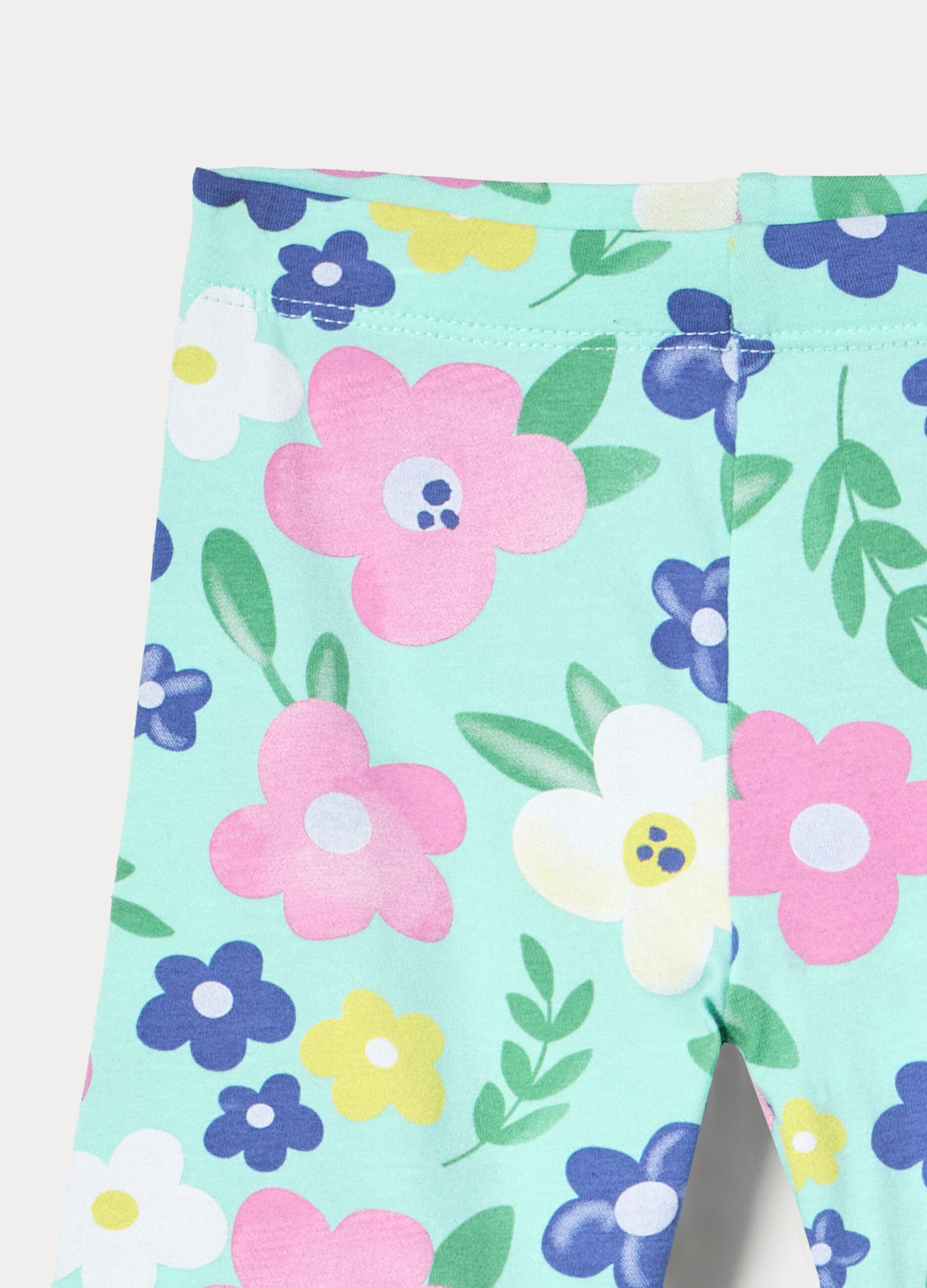 Leggings corti in jersey di cotone stretch bambina_2