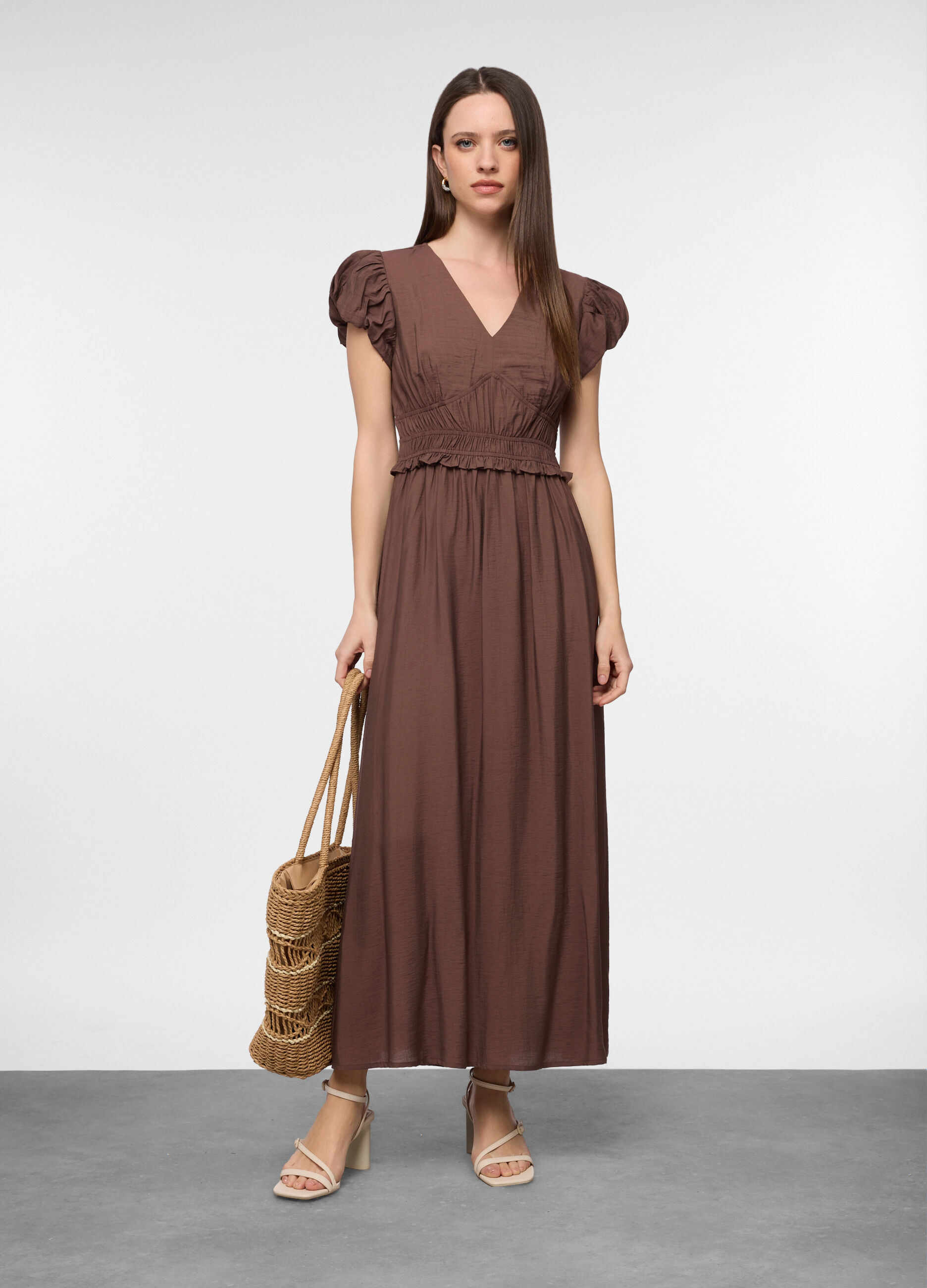 Abito fitted misto viscosa donna_0