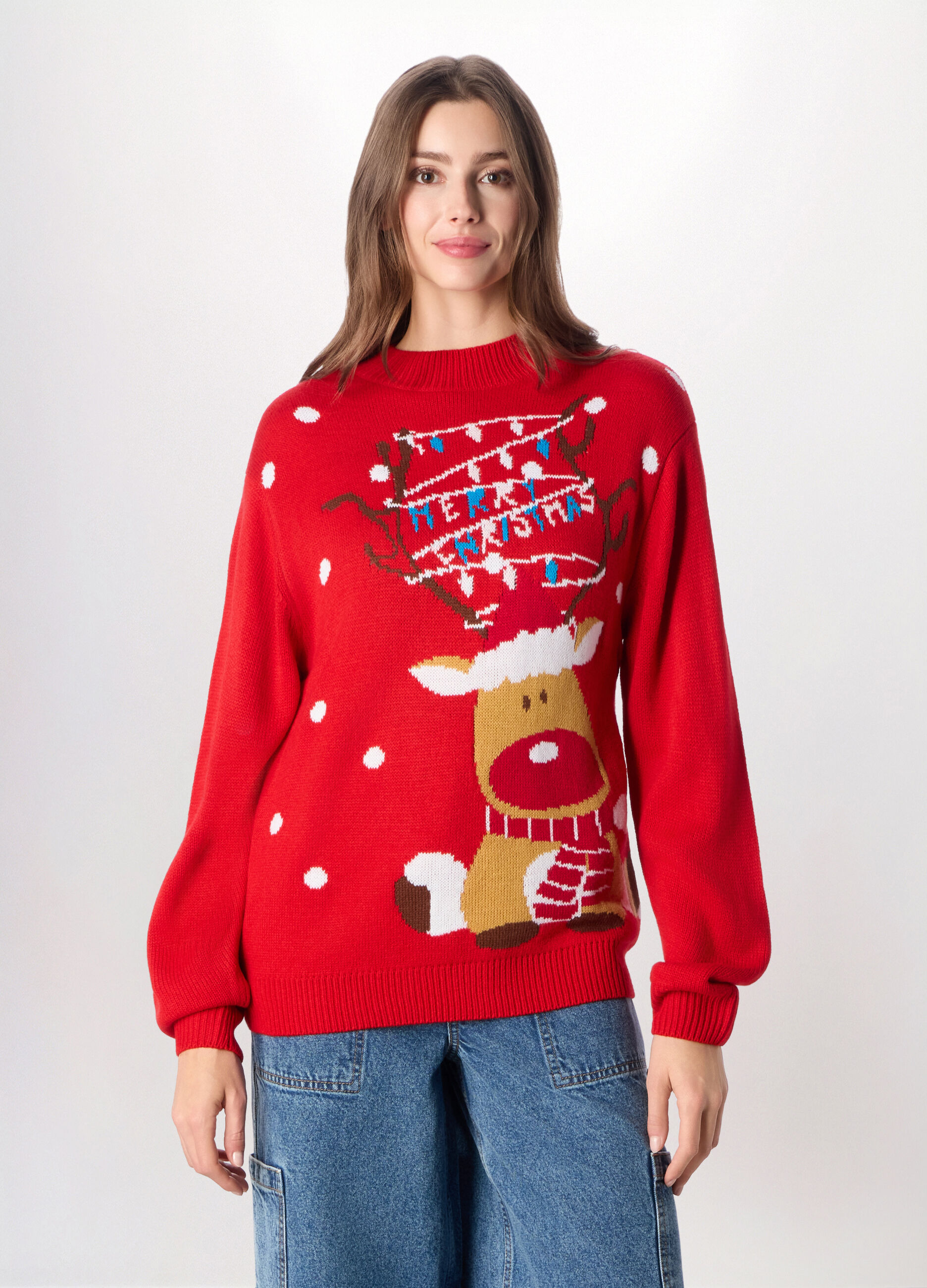 Girocollo tricot natalizio donna_0