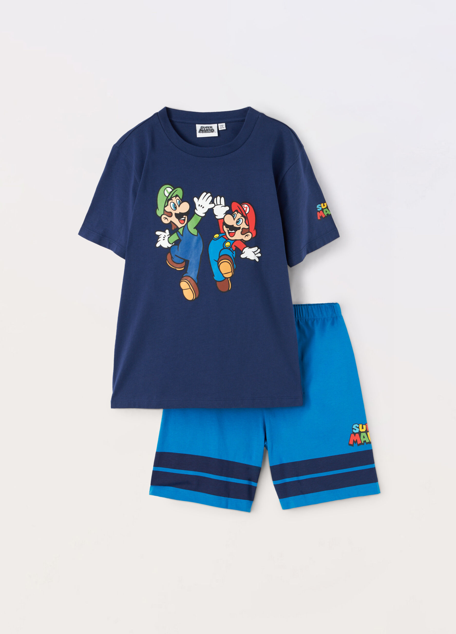 Set pigiama corto in puro cotone bambino_0
