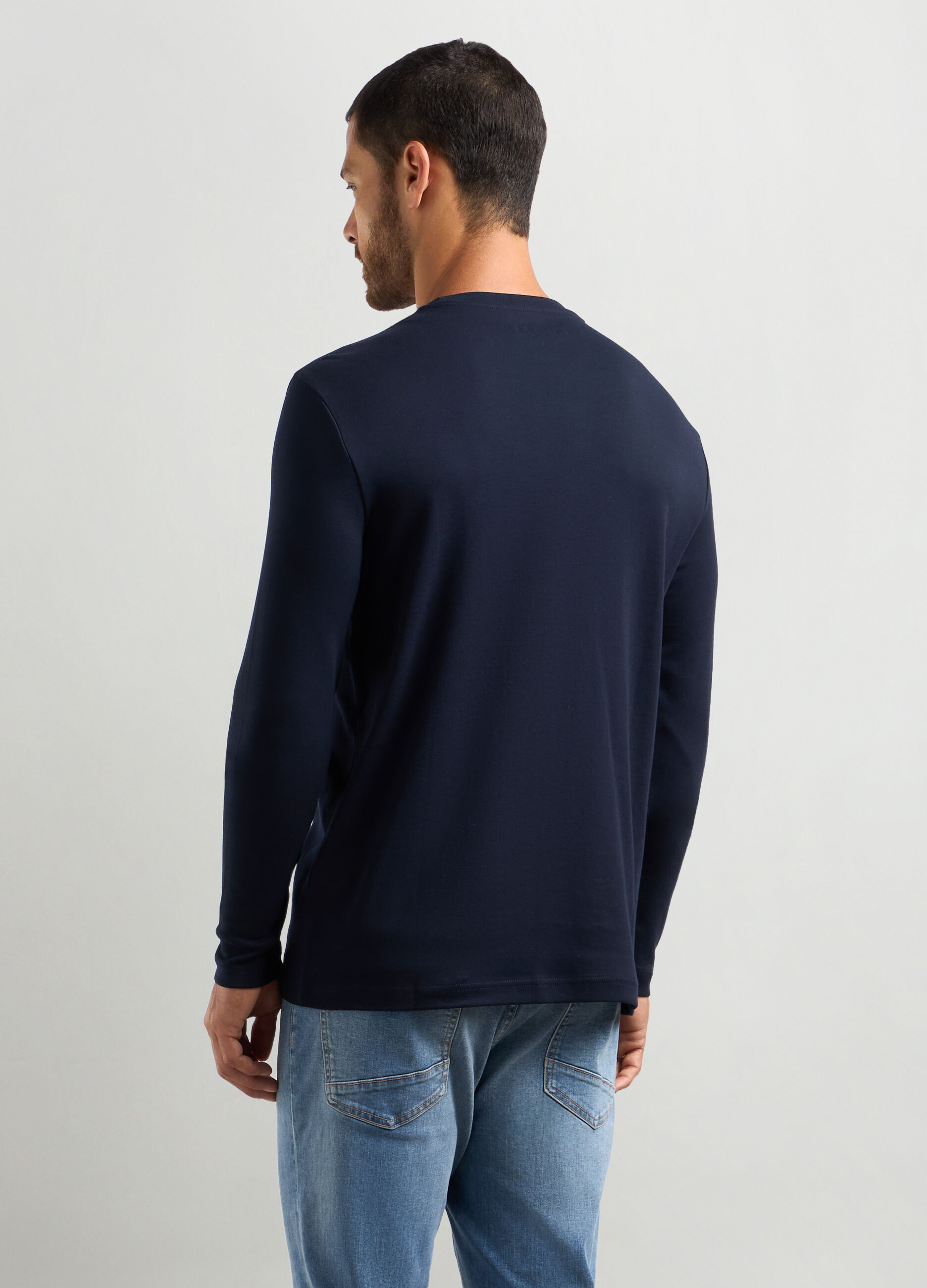 T-shirt a manica lunga in puro cotone_1