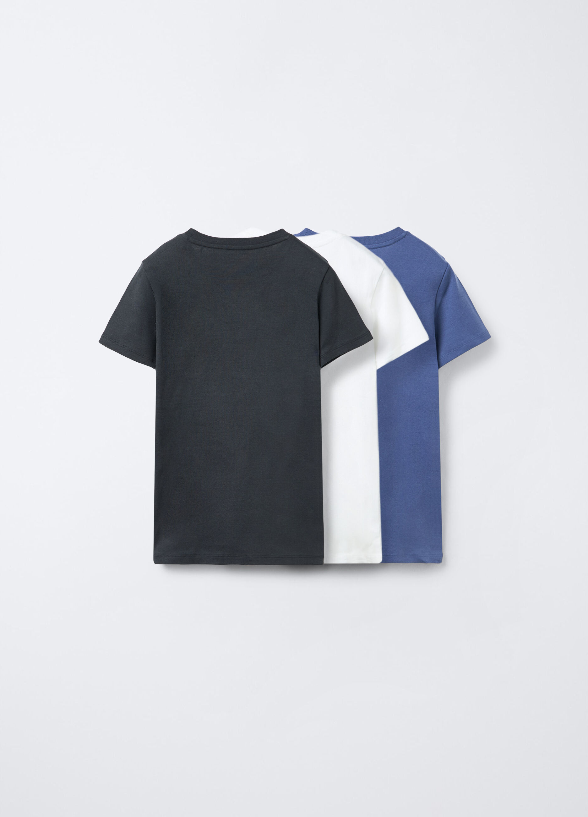 Pack 3 t-shirt in costina di puro cotone ragazzo _1