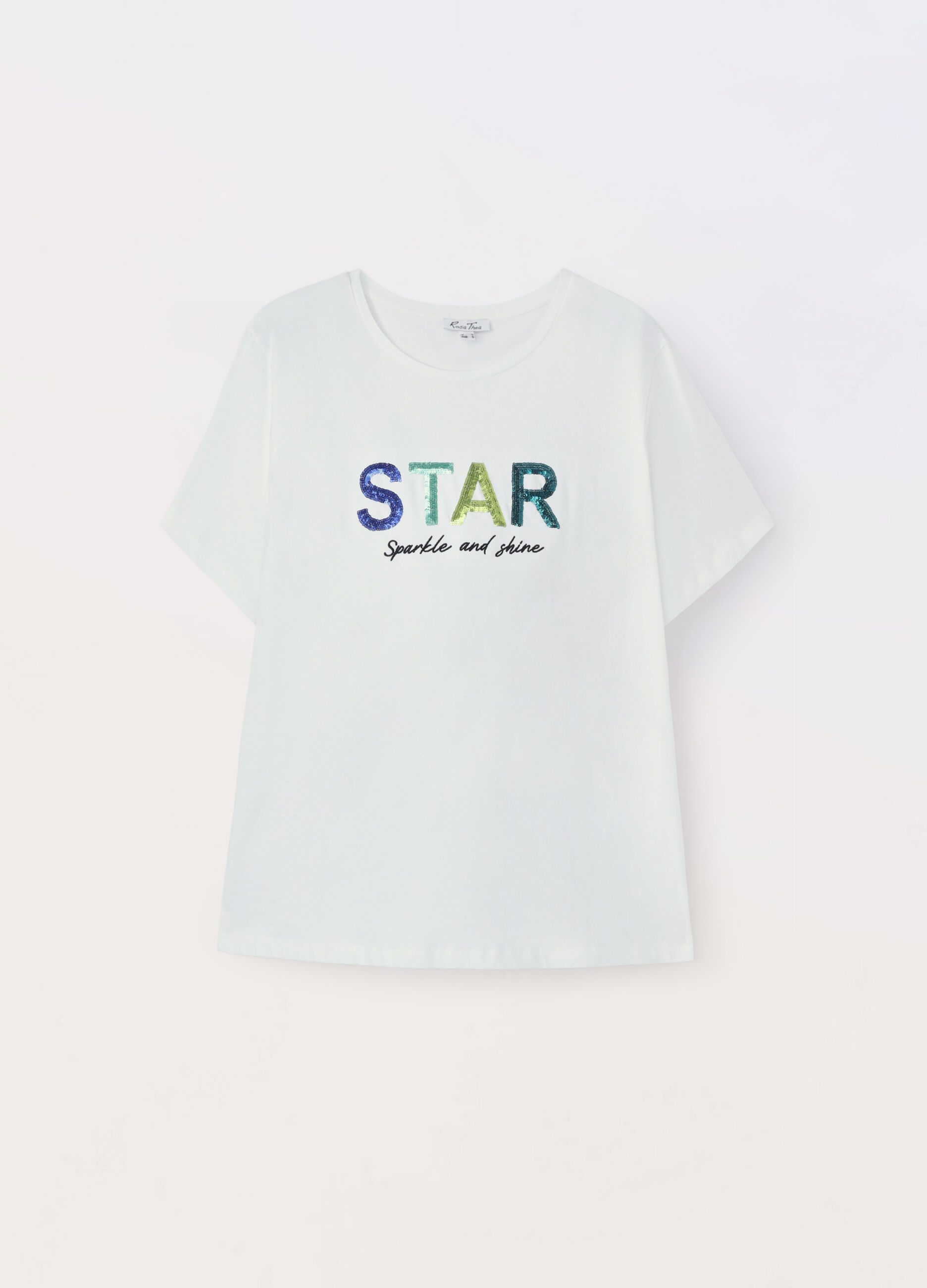 T-shirt in jersey di puro cotone donna_0
