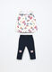 Jogging set in french terry di cotone stretch neonata_0
