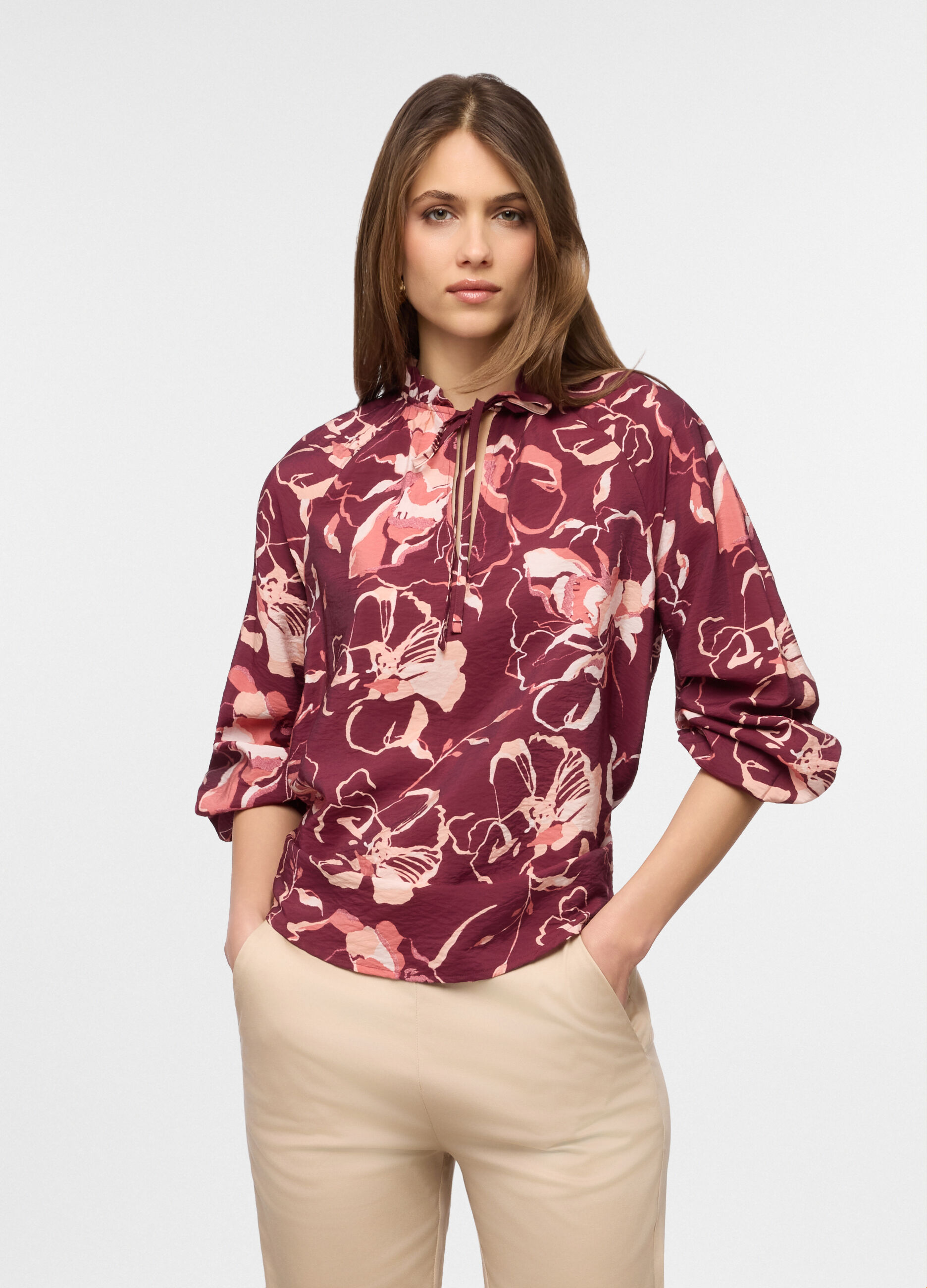 Blusa over fit misto modal donna_0