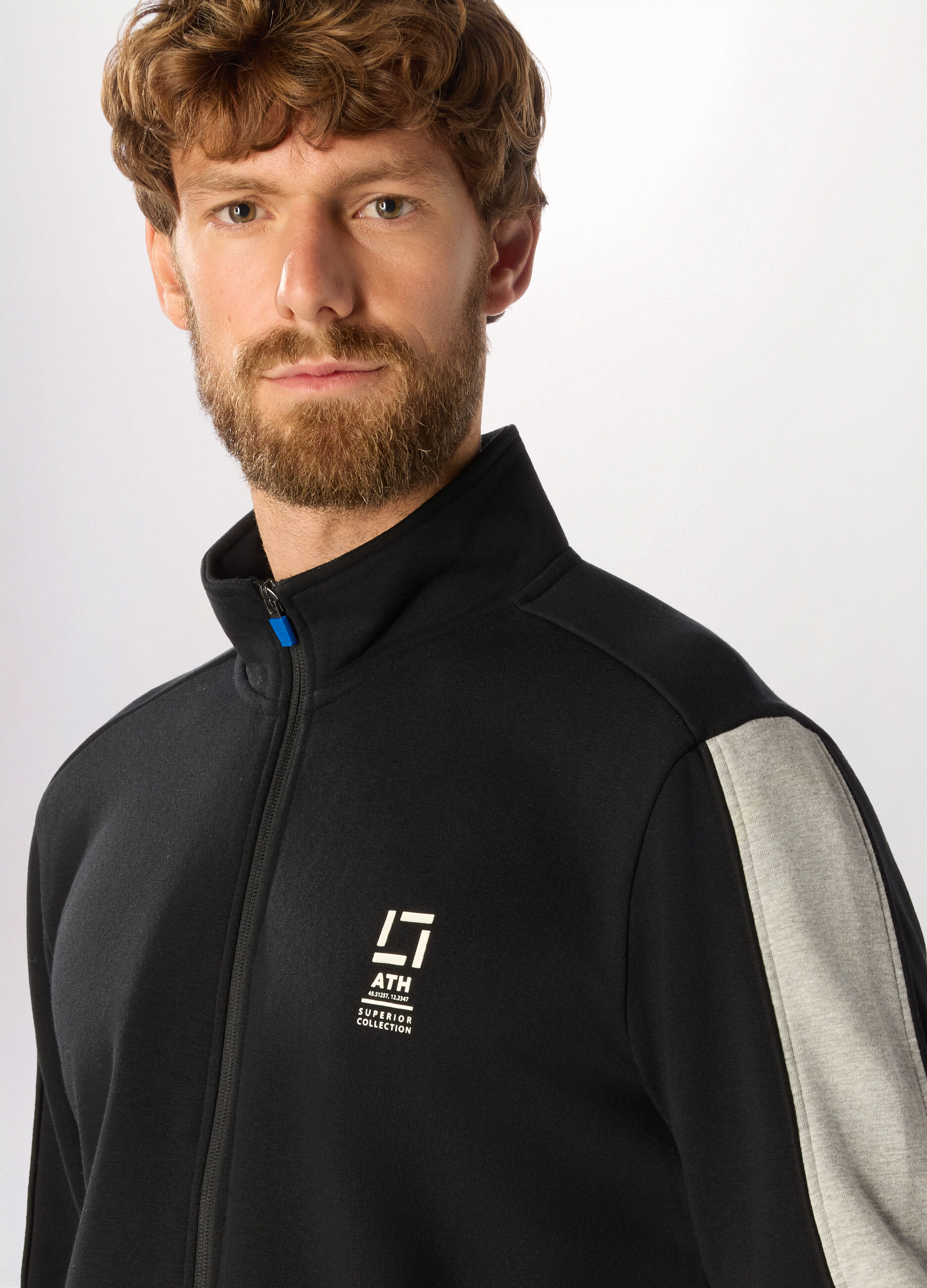 Felpa sportiva in misto cotone uomo_2