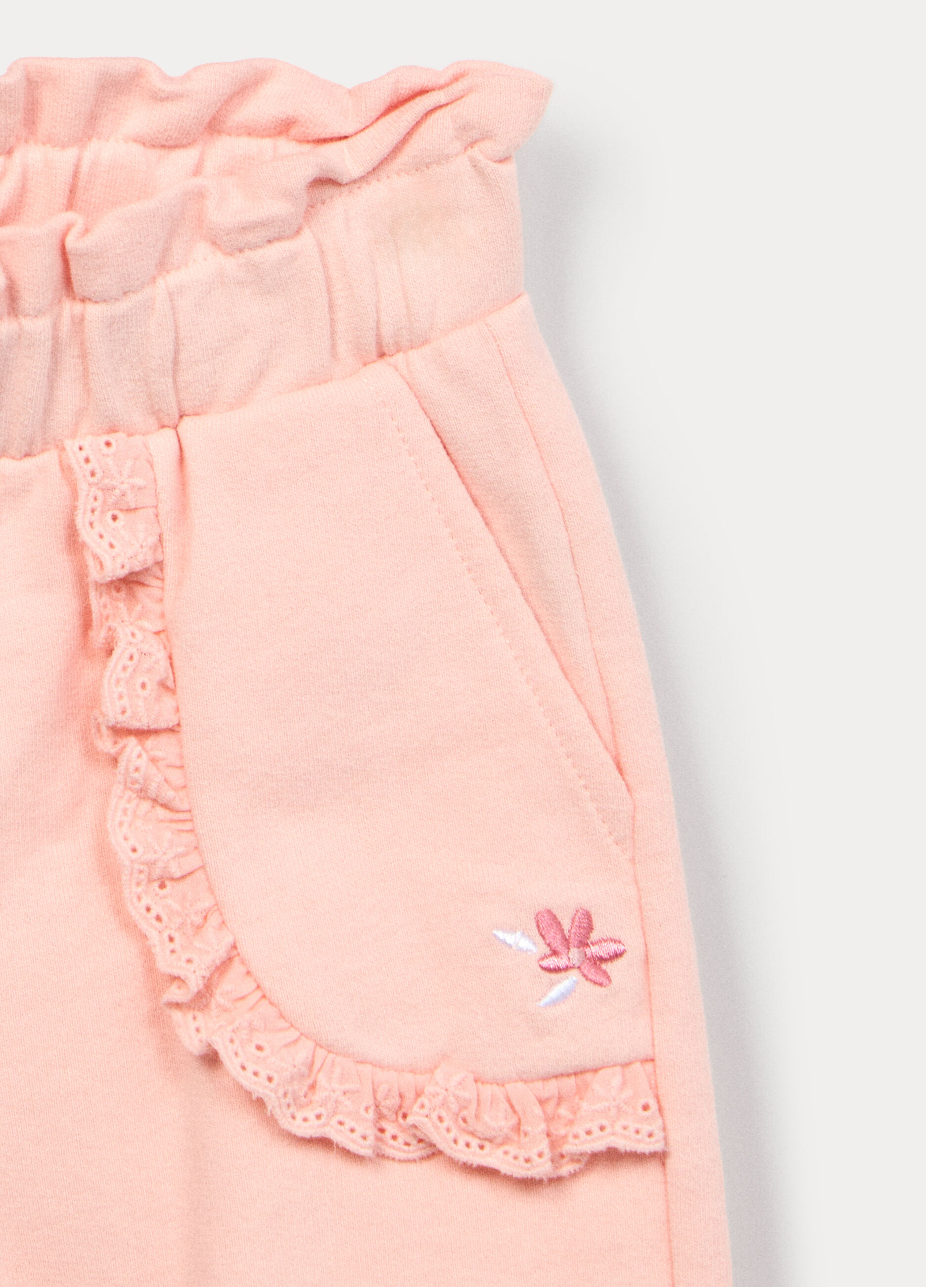 Jogging set in french terry di puro cotone neonata_3