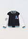 Felpa varsity in french terry di puro cotone bambino_0