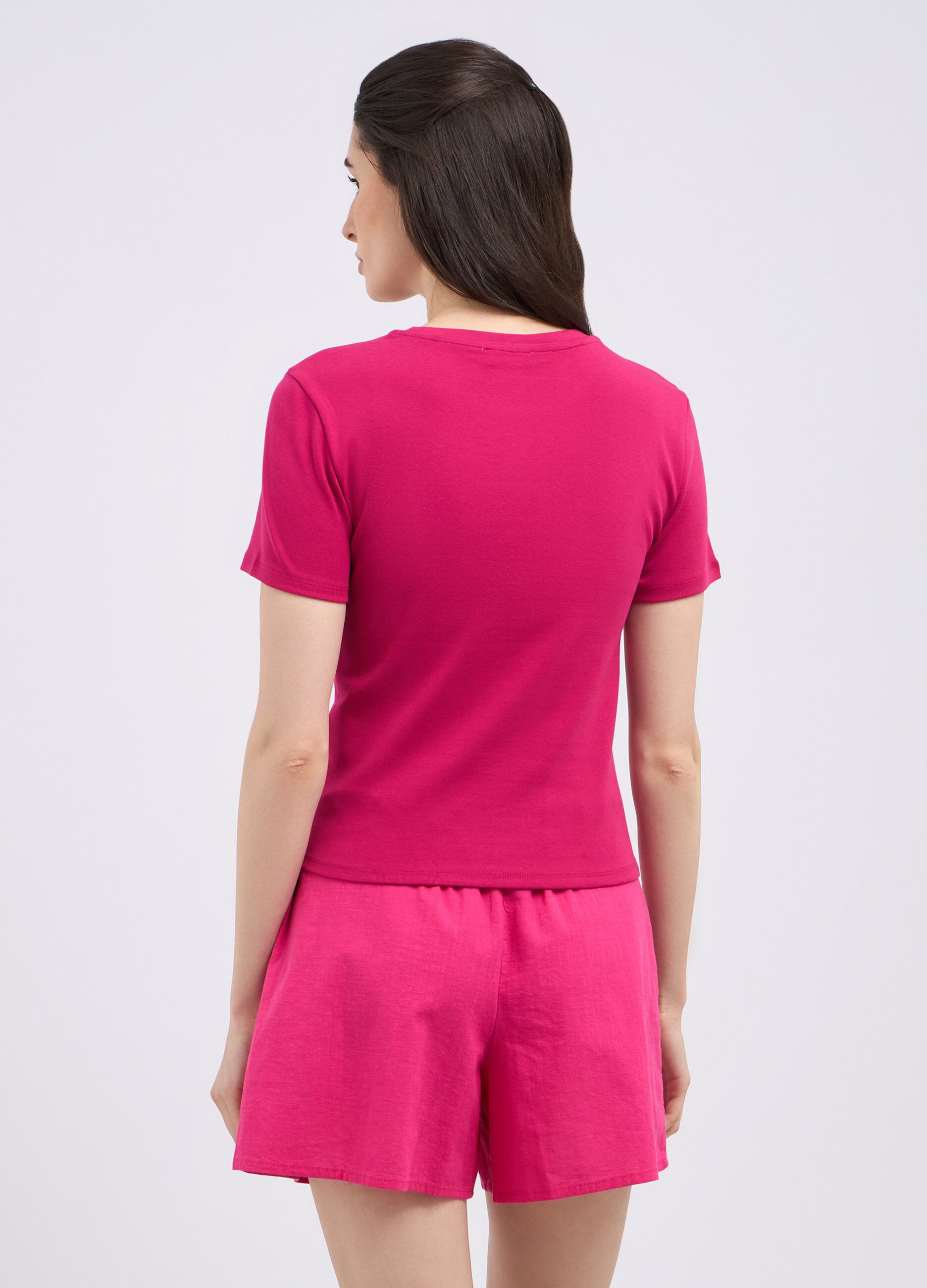 T-shirt in cotone stretch donna_1