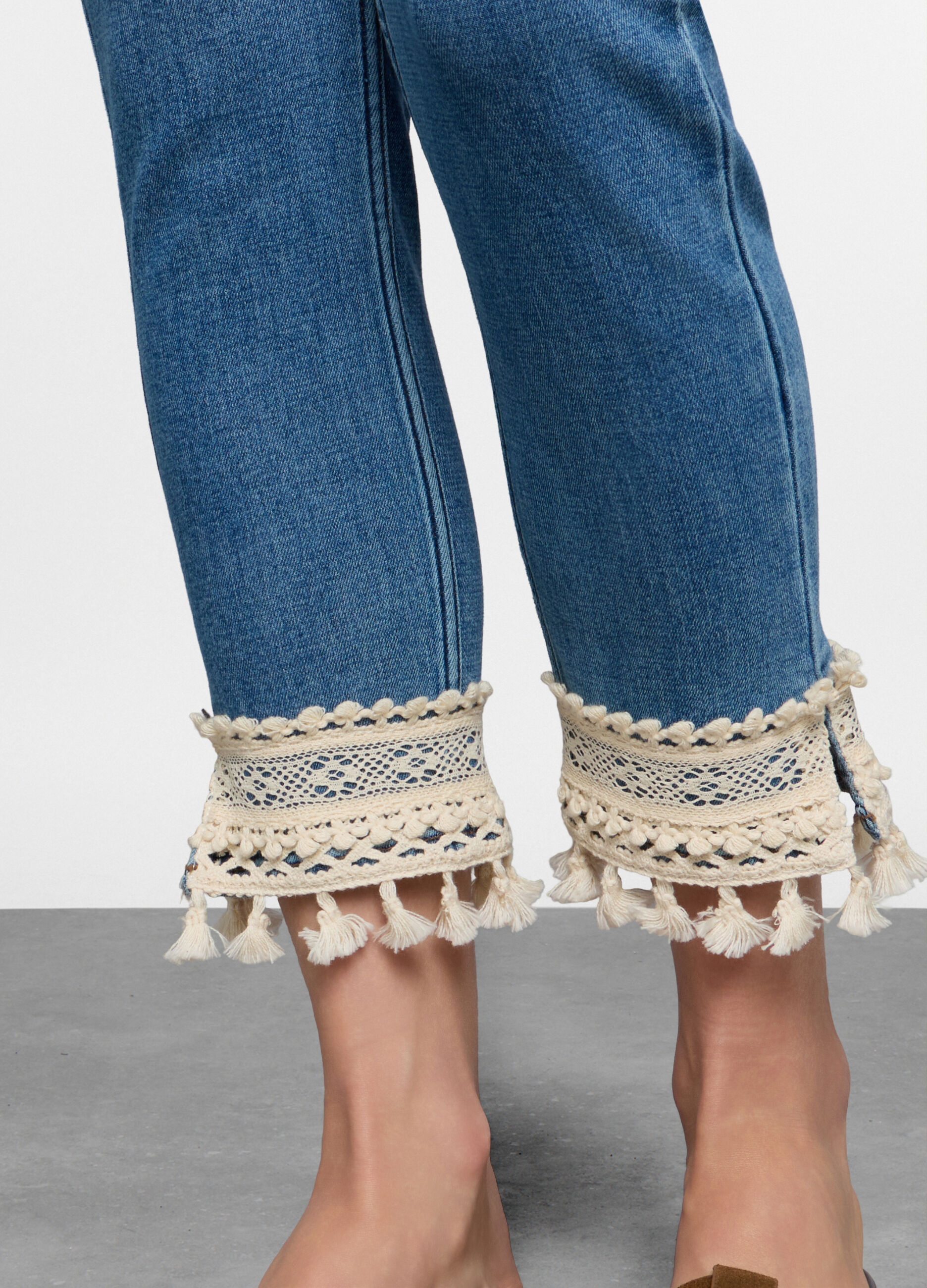 5 Tasche fit Slim in denim stretch con tape al fondo donna_2