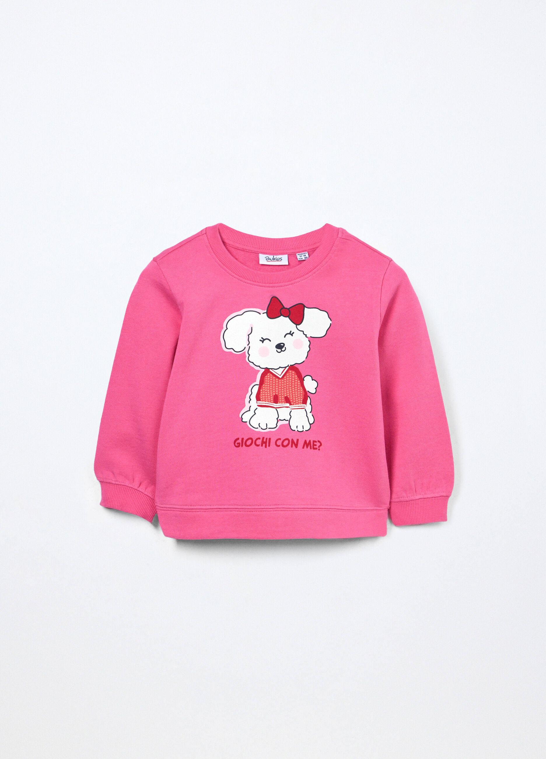 Felpa in french terry di puro cotone neonata_0