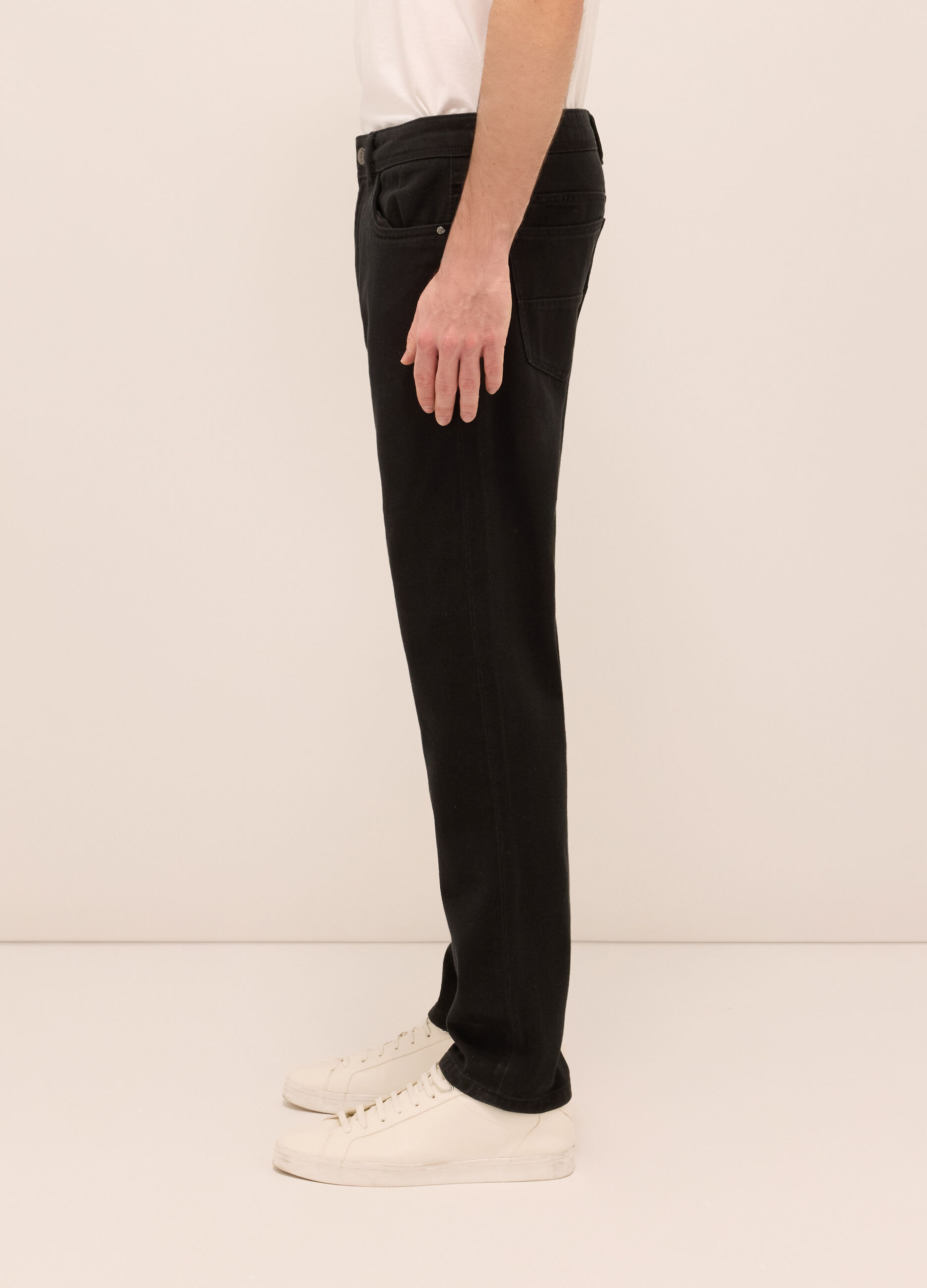 Pantalone 5 tasche in twill di cotone uomo_2