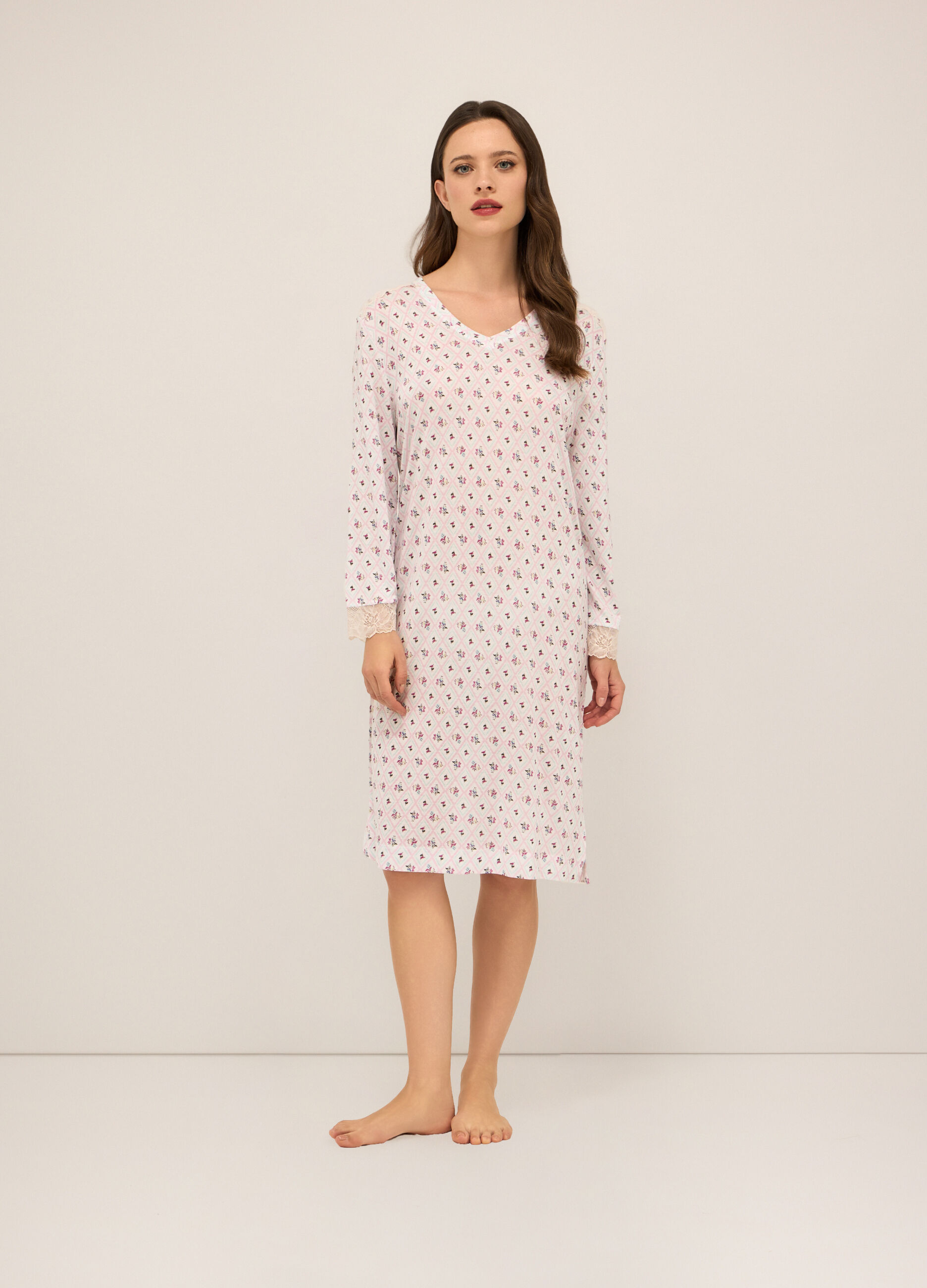 Camicia da notte in pura viscosa donna_0