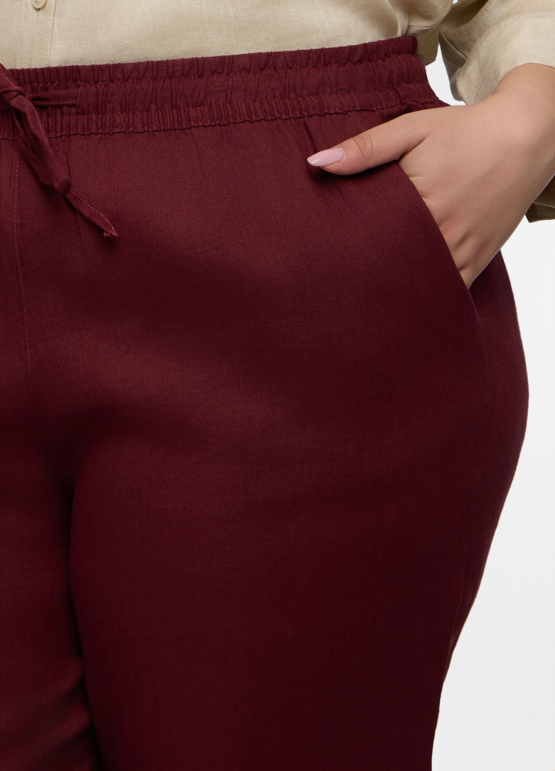 Pantaloni Fit Relaxed in puro lino donna curvy_2
