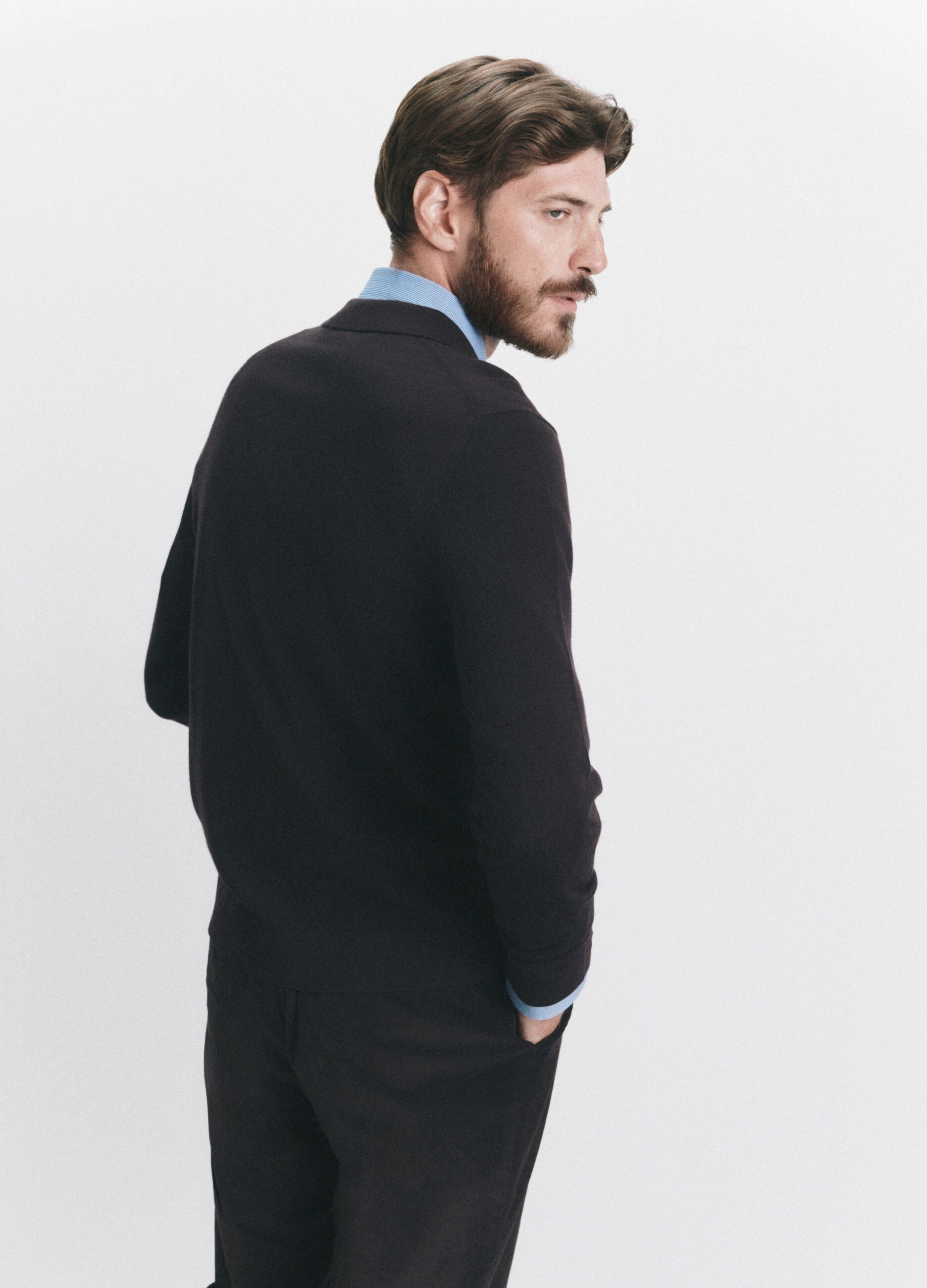 Cardigan in lana merino uomo_2
