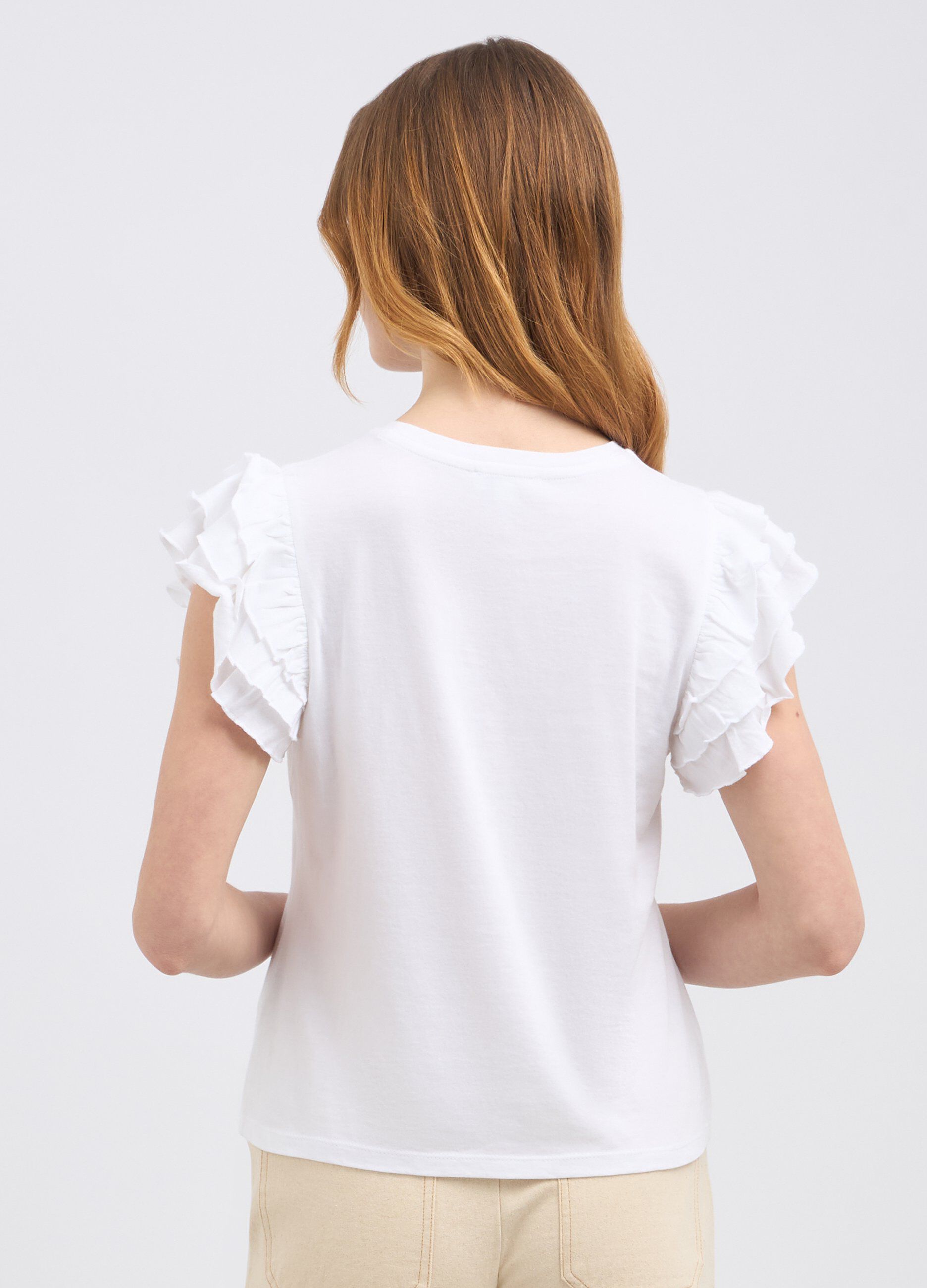 T-shirt con maniche ad aletta donna_1