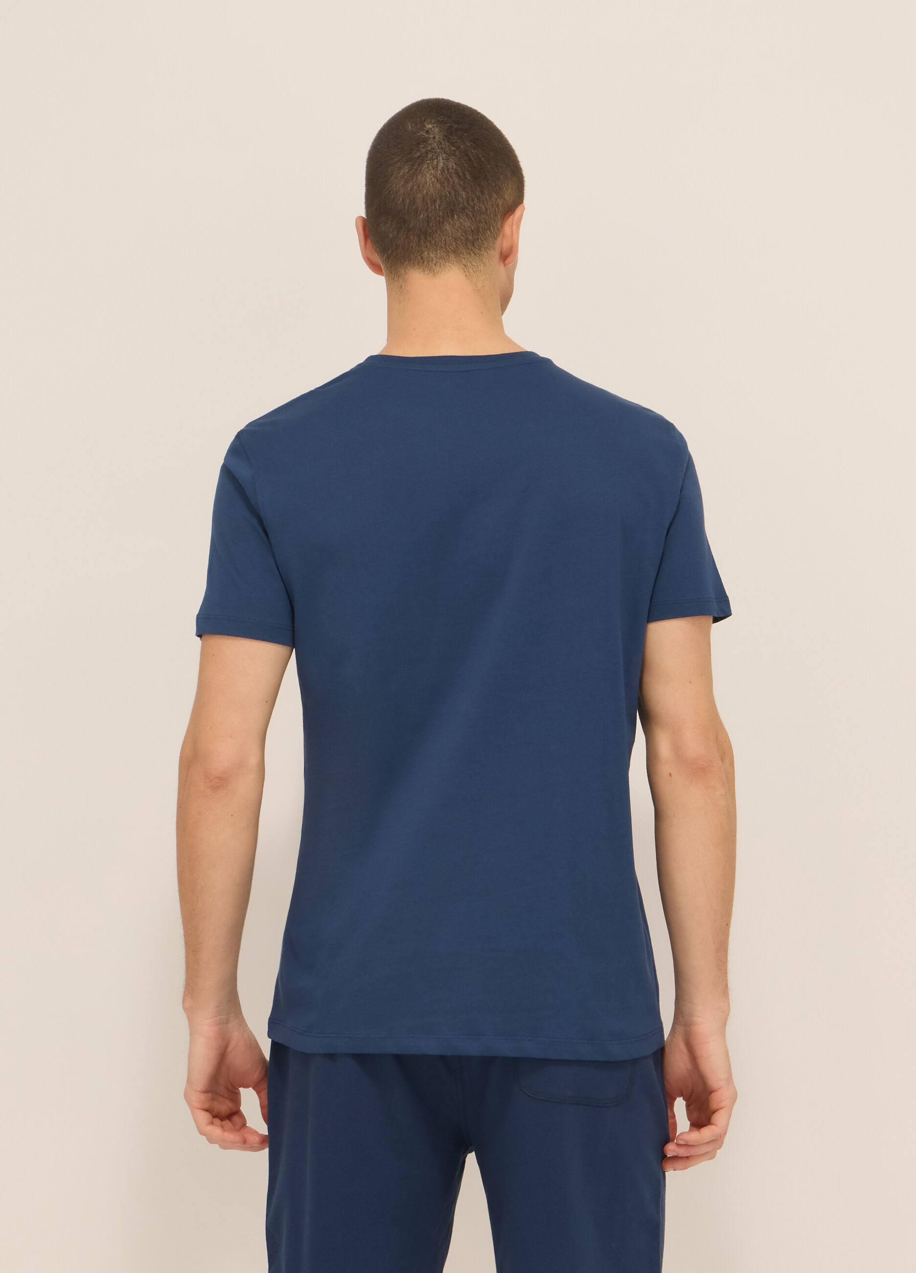 T-shirt girocollo in jersey di cotone uomo_1