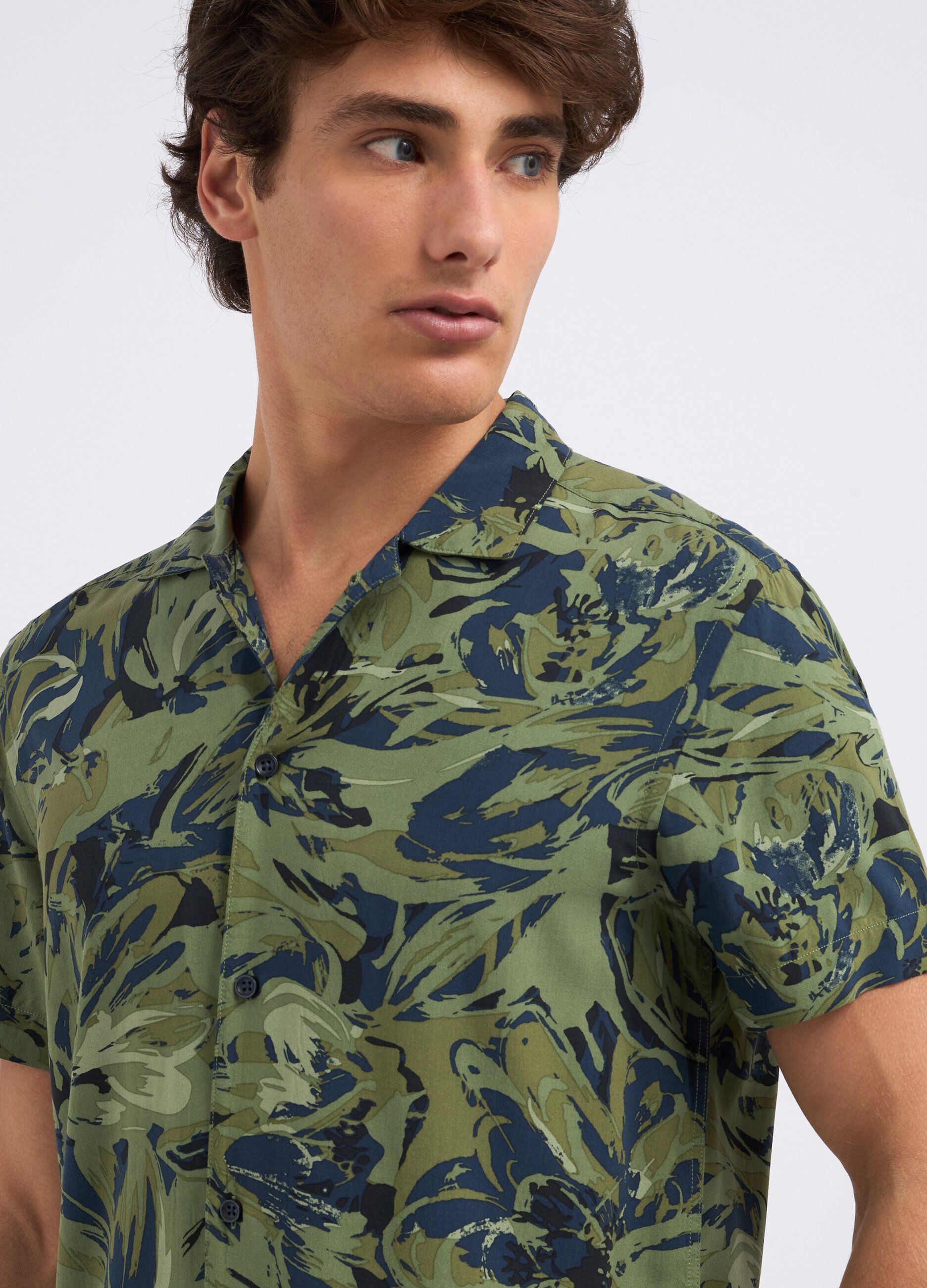 Camicia in puro cotone a maniche corte uomo_2