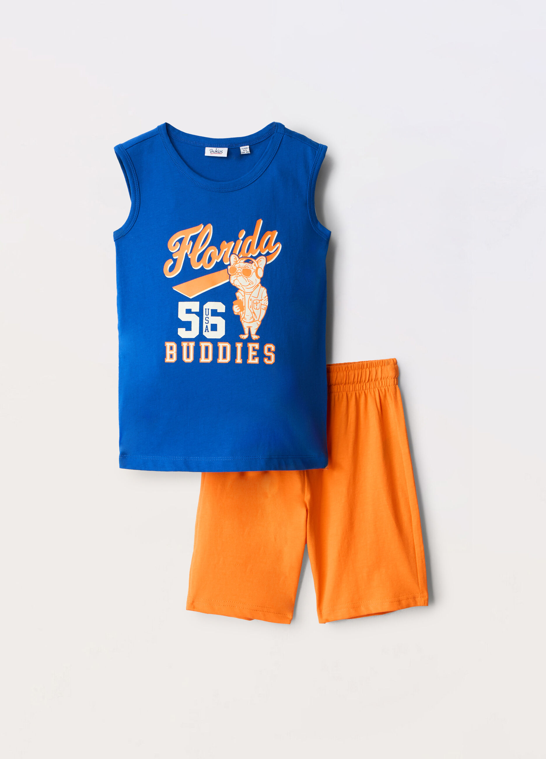 Jogging set in jersey di puro cotone bambino
