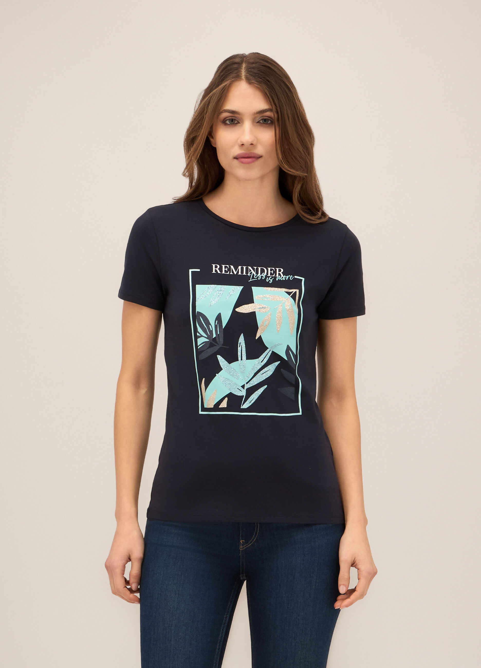 T-shirt in cotone stretch donna_0