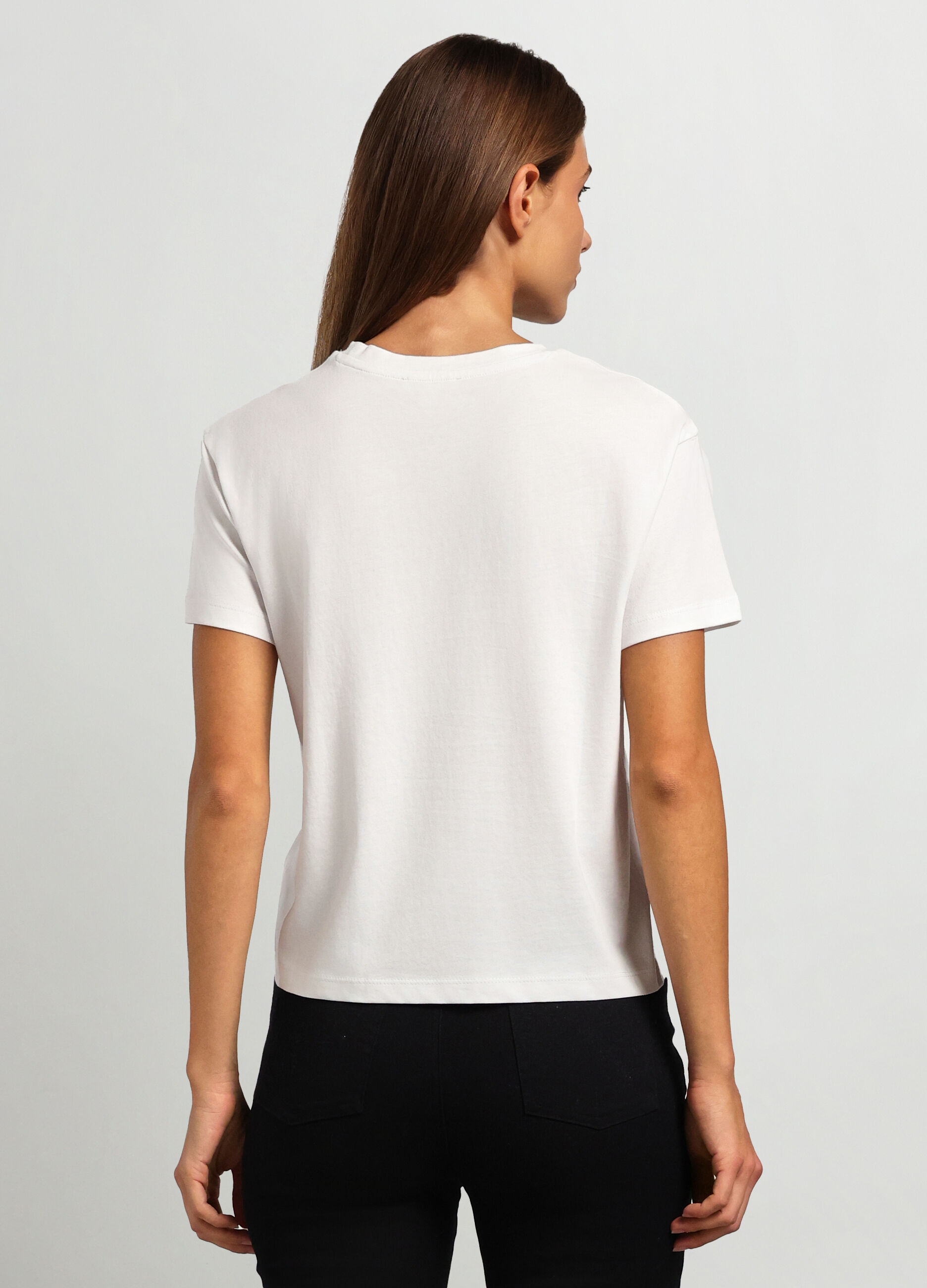 T-shirt in puro cotone donna_1