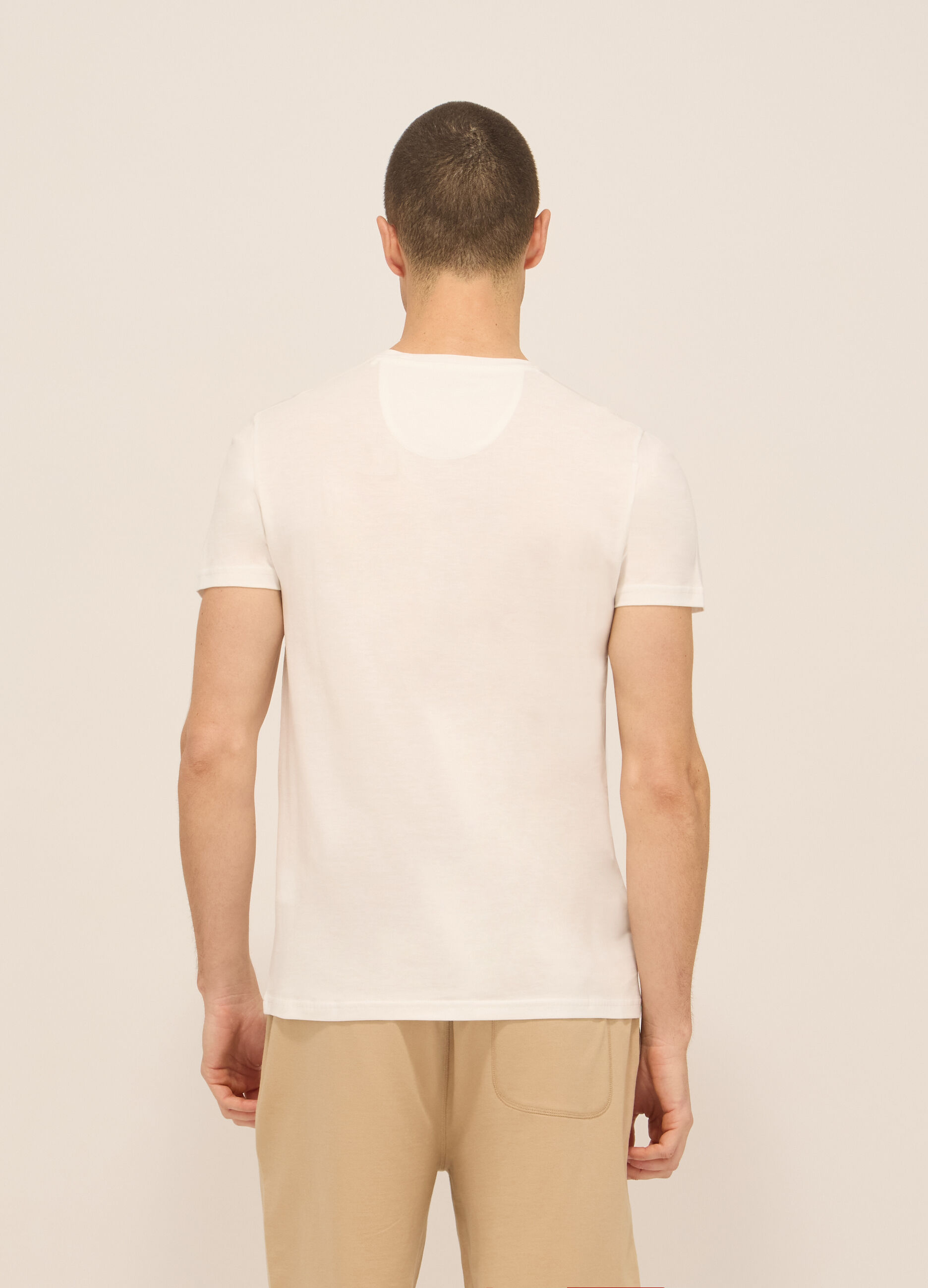 T-shirt girocollo in puro cotone uomo_1