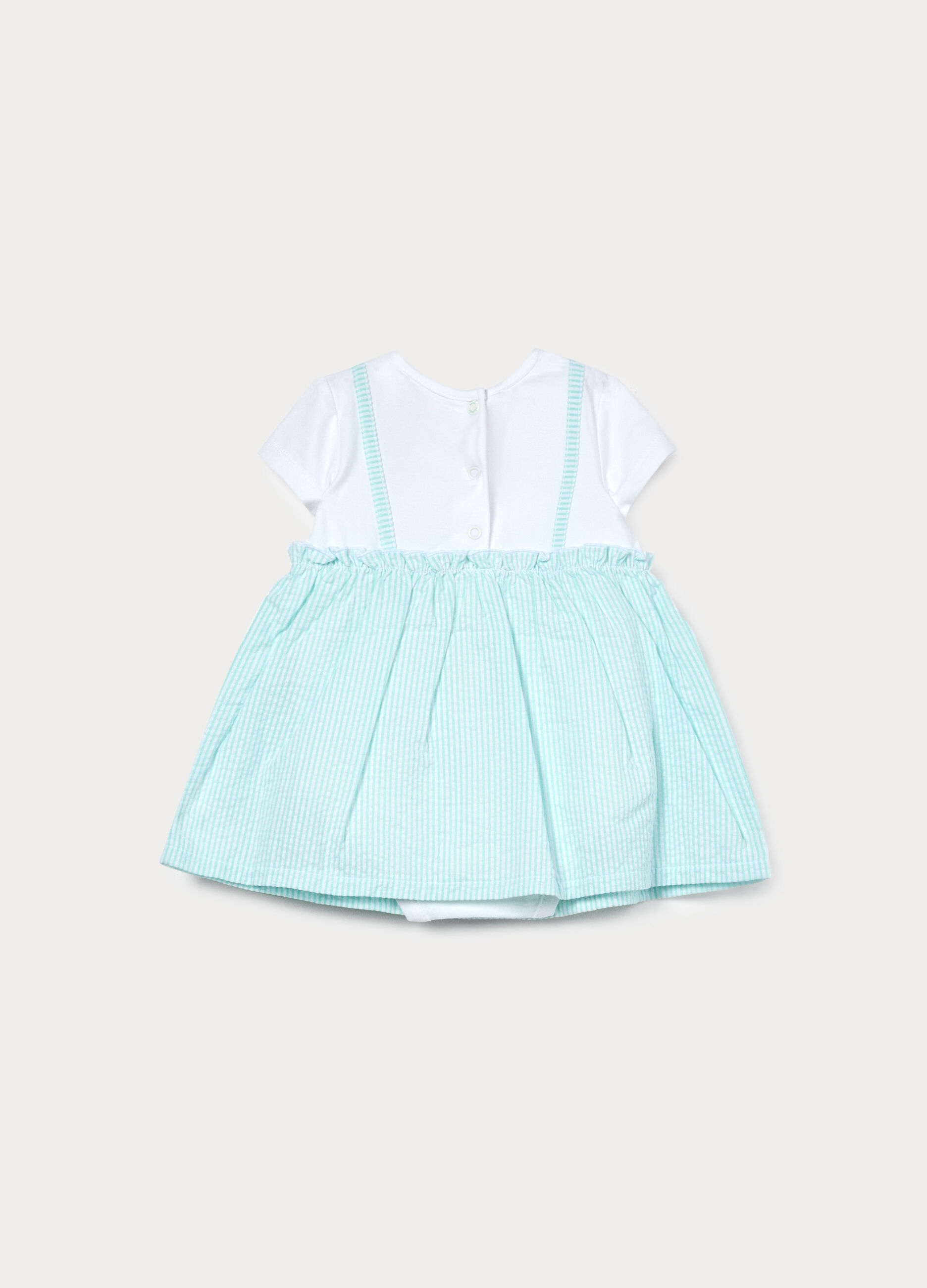 Vestito-body in jersey di puro cotone neonata_1