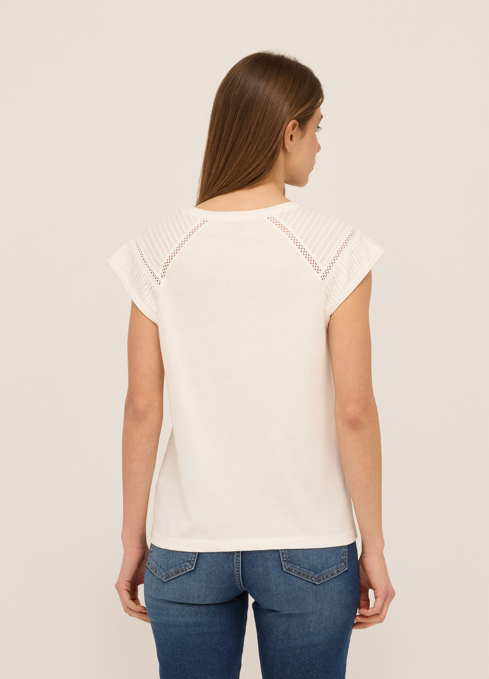 T-shirt in jersey di puro cotone donna_1