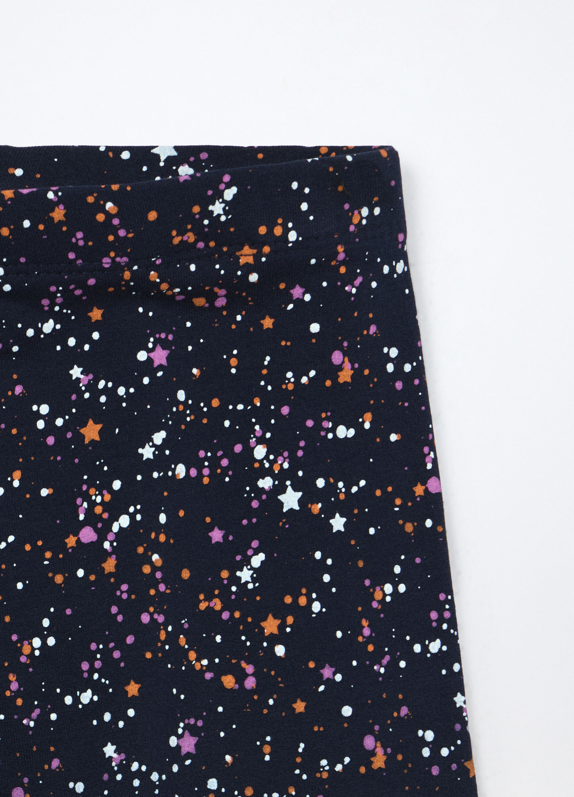 Leggings in french terry di cotone stretch bambina_2