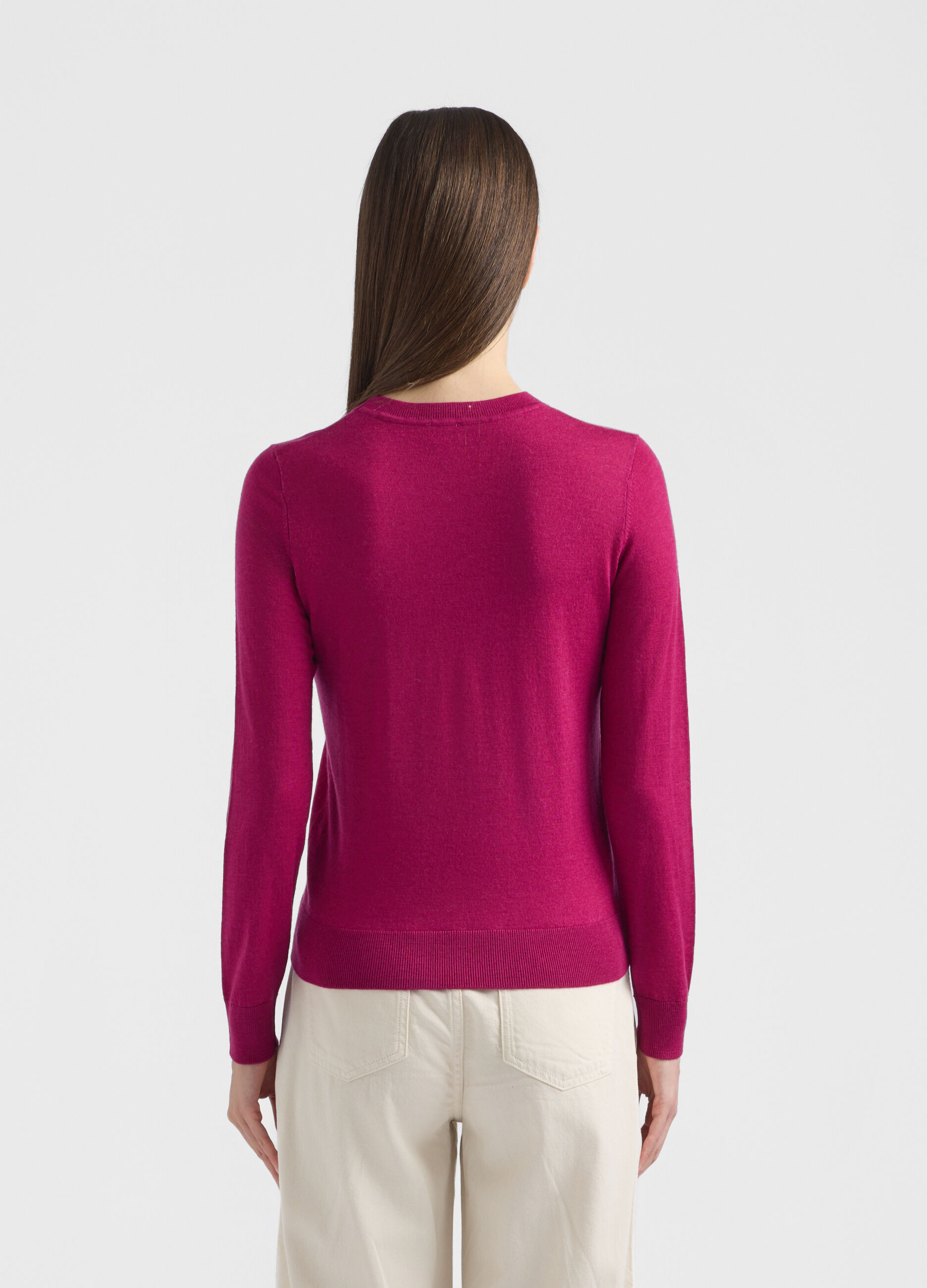 Maglia girocollo rasata donna_2
