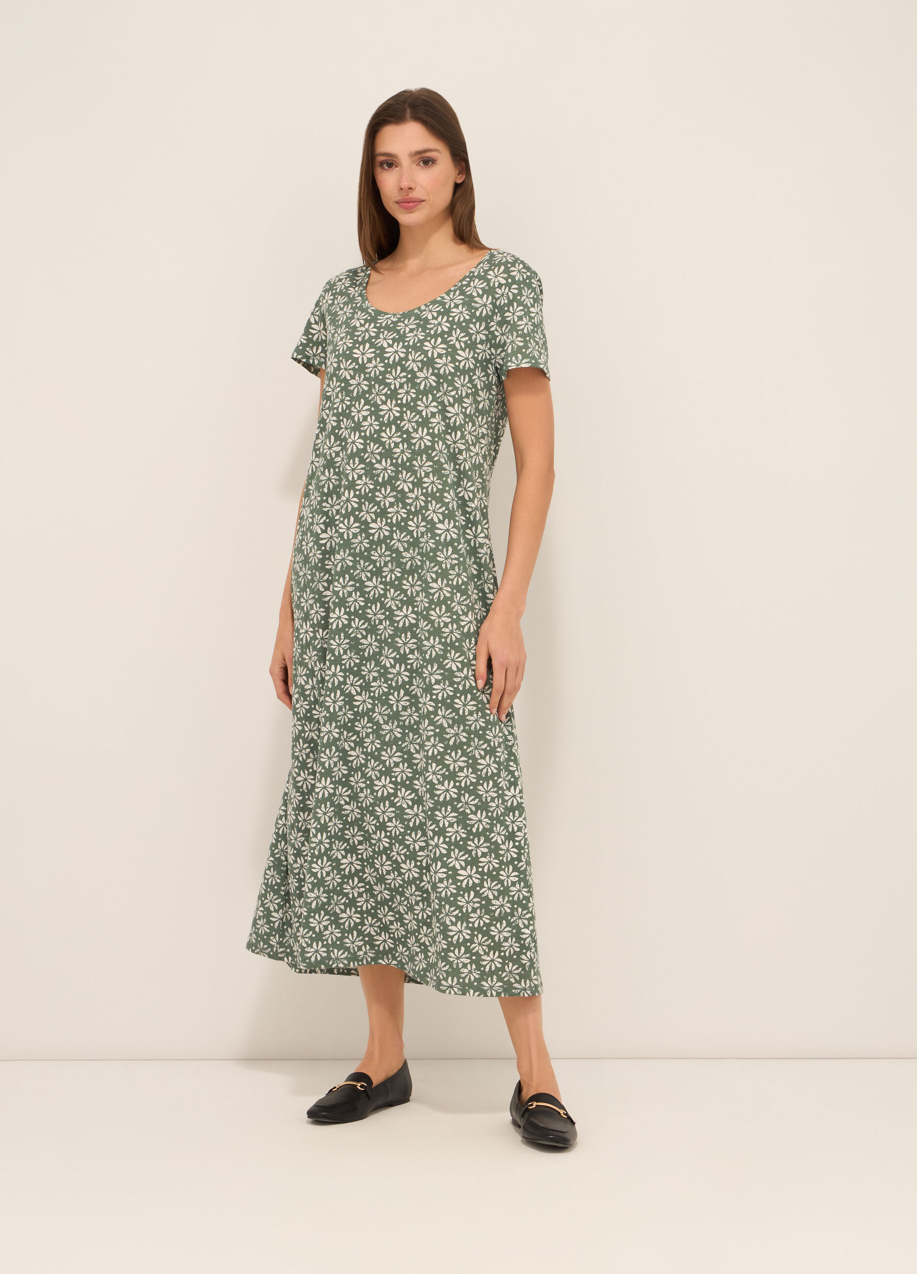 Abito lungo in puro cotone donna_0