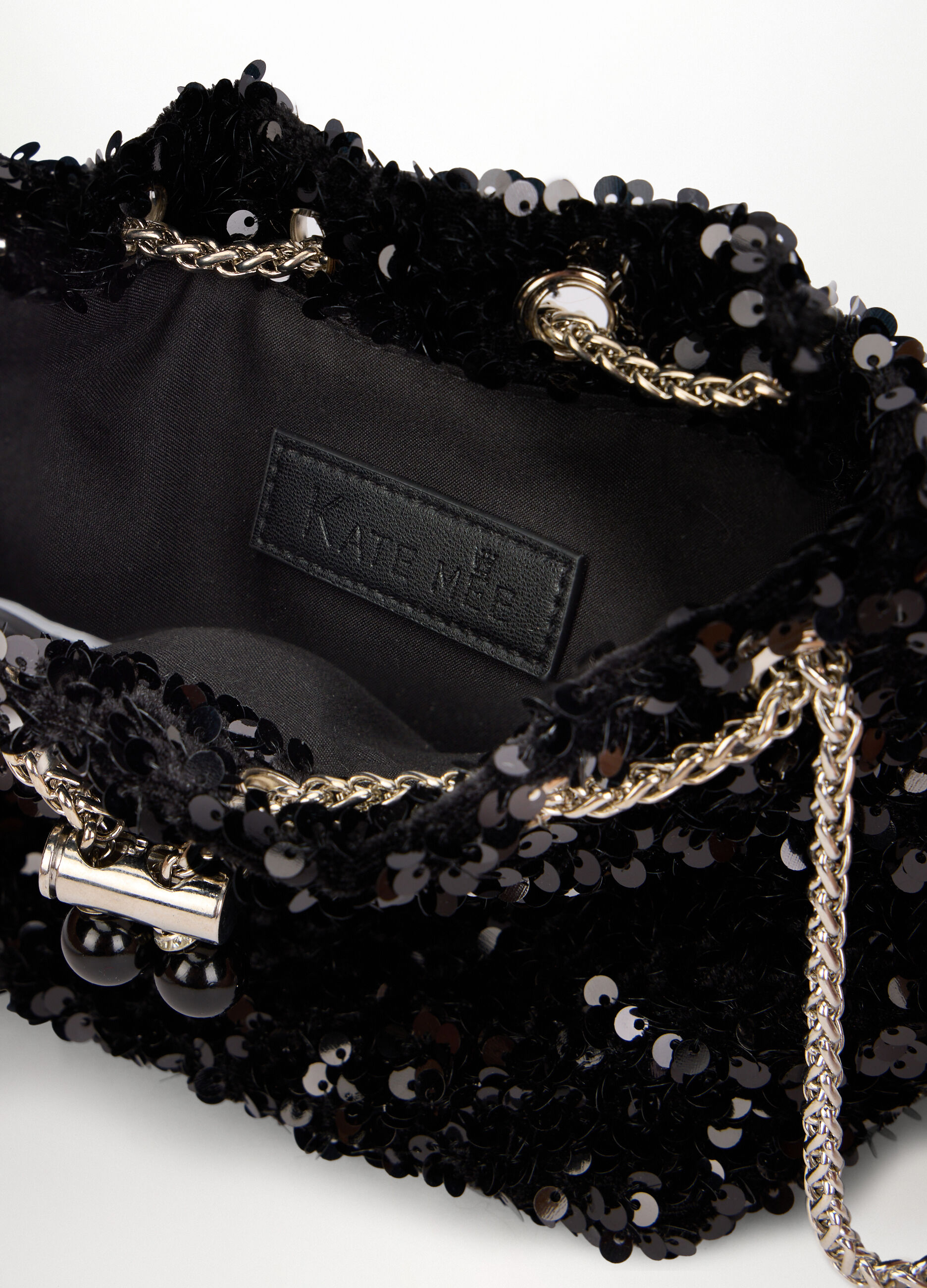 Borsa a secchiello con paillettes donna_2