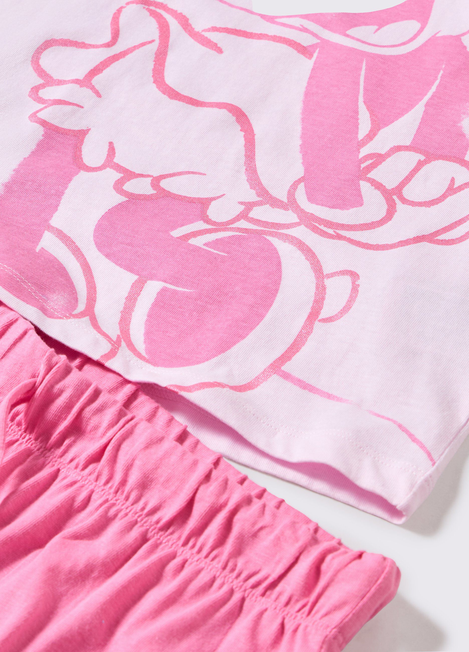 Set pigiama corto in puro cotone donna_1