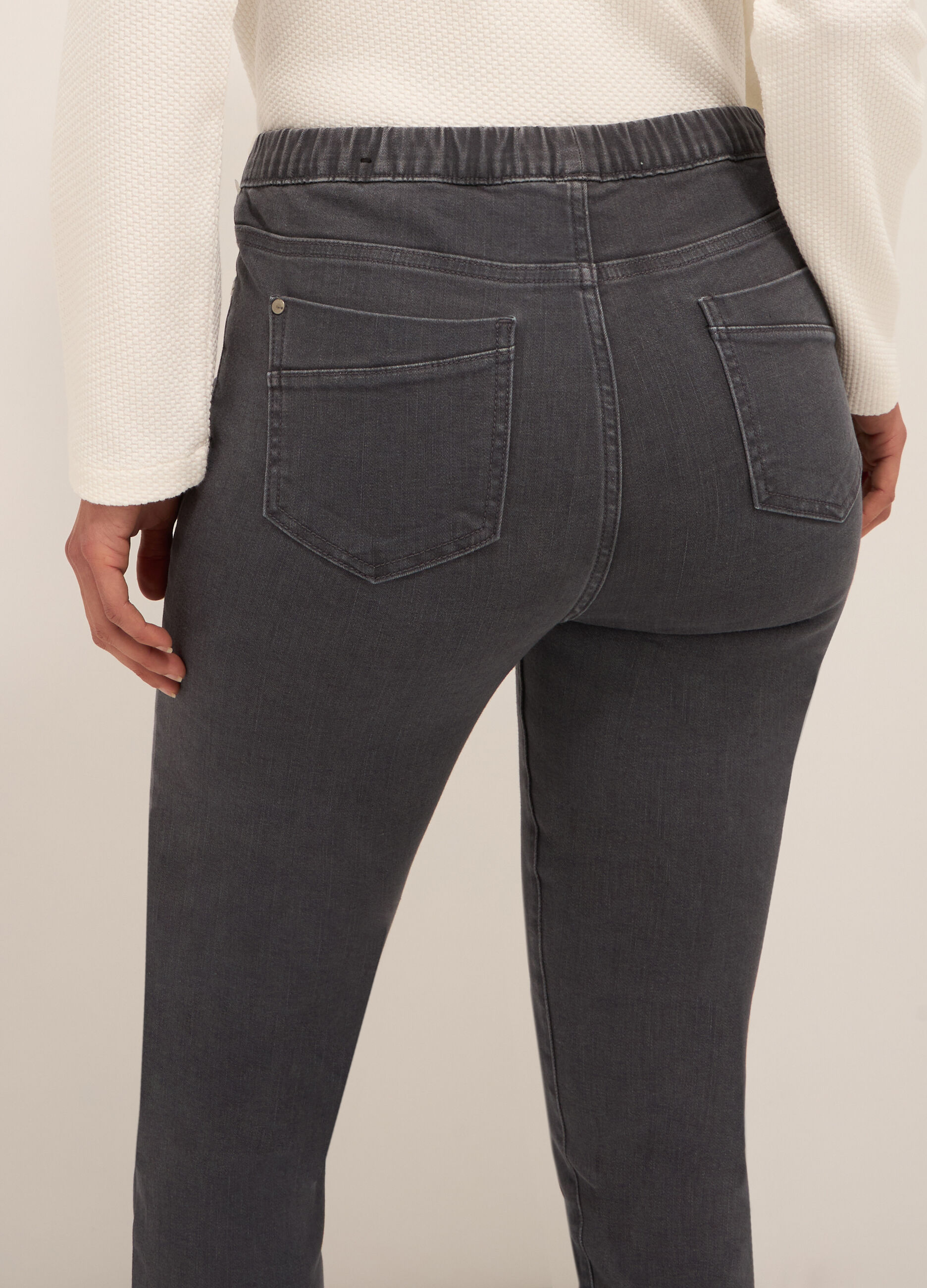 Jeggings in stretch denim di misto cotone donna_2