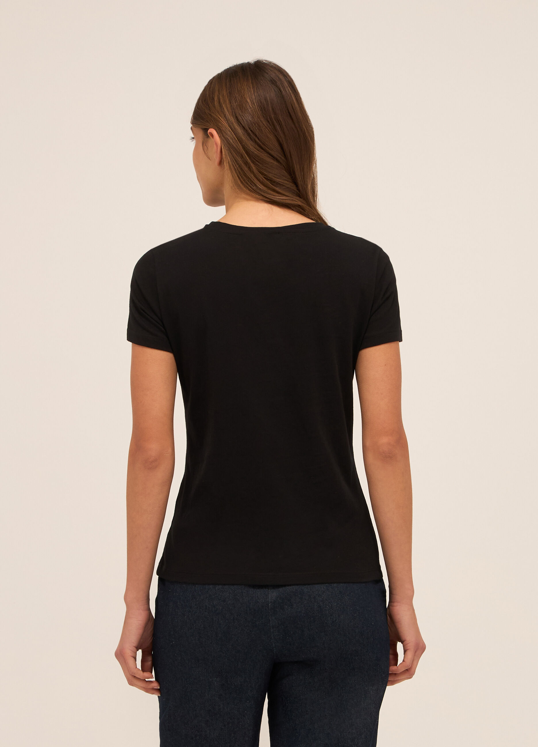 T-shirt in jersey di puro cotone donna_1
