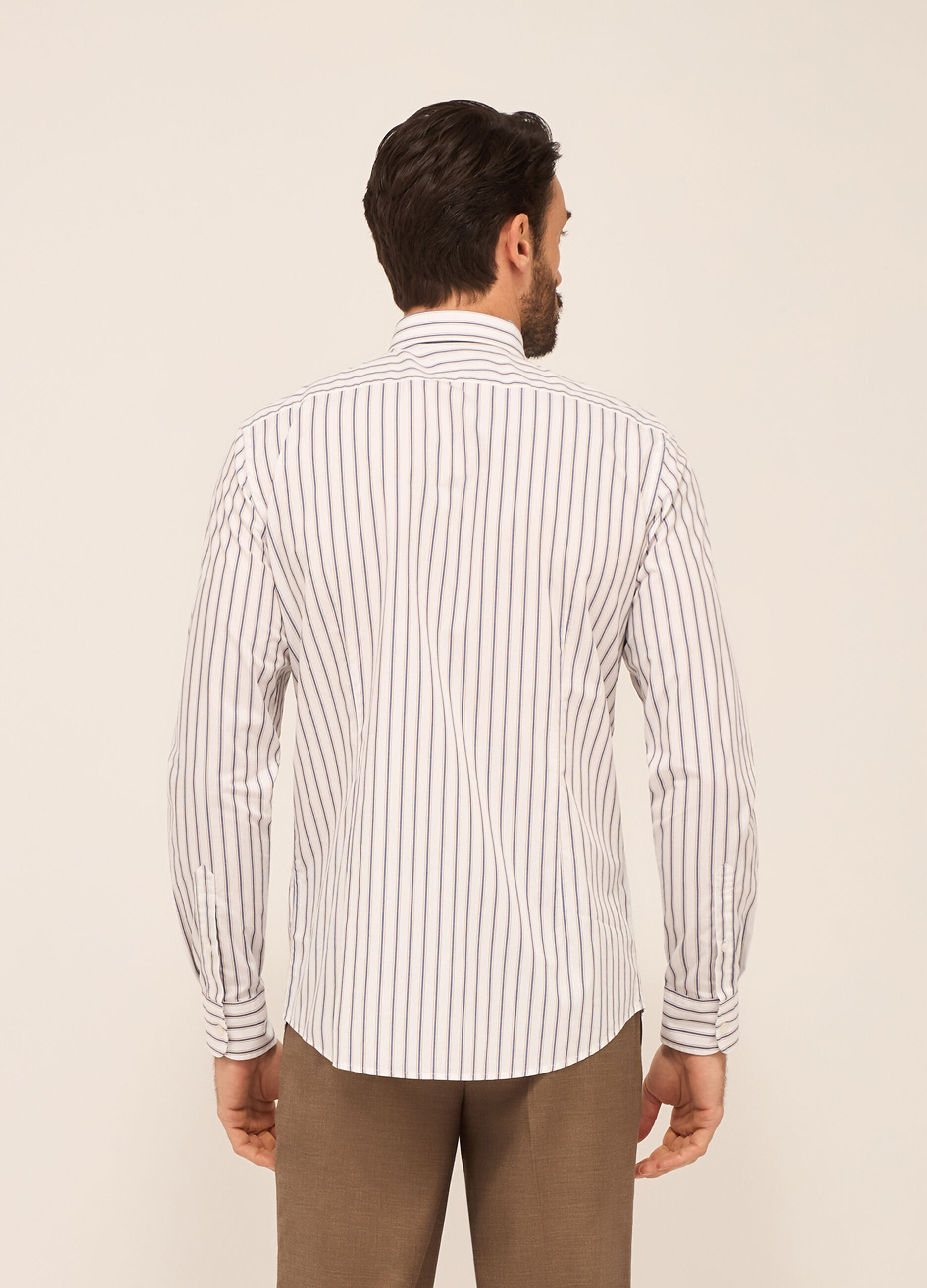 Camicia regular fit in puro cotone a righe uomo_1