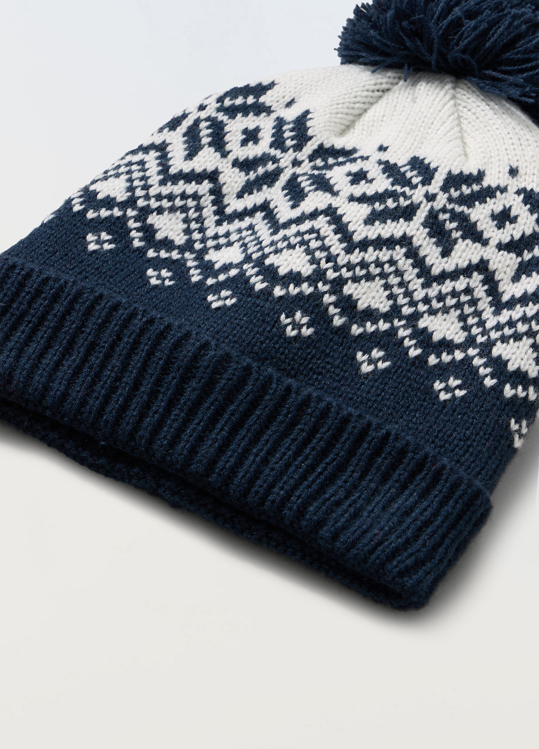 Berretto tricot con lavorazione jacquard _1
