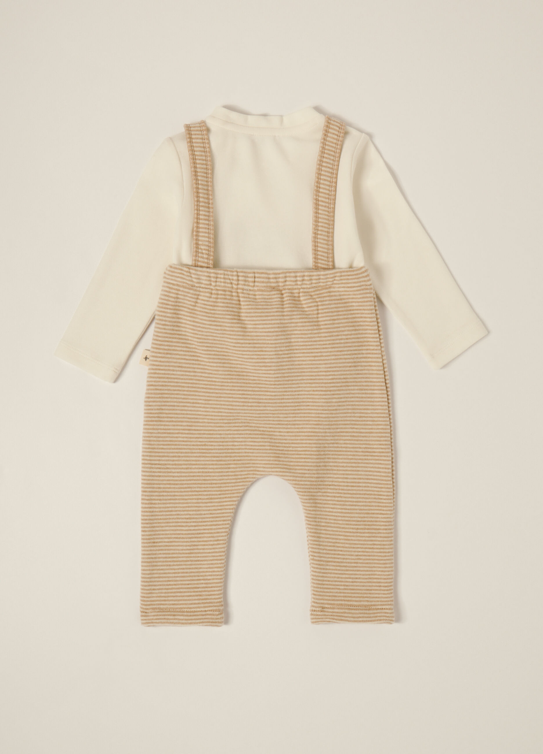 Set bianco e beige per neonato_1