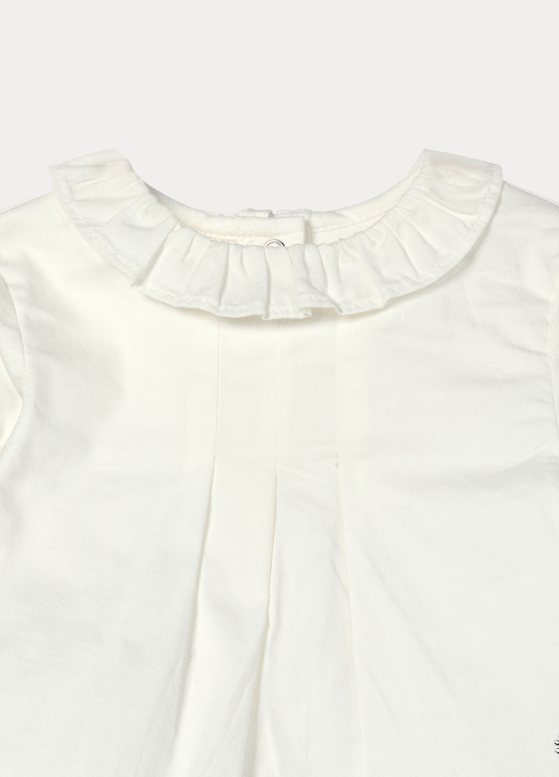 Body con blusa in popeline di puro cotone neonata_2