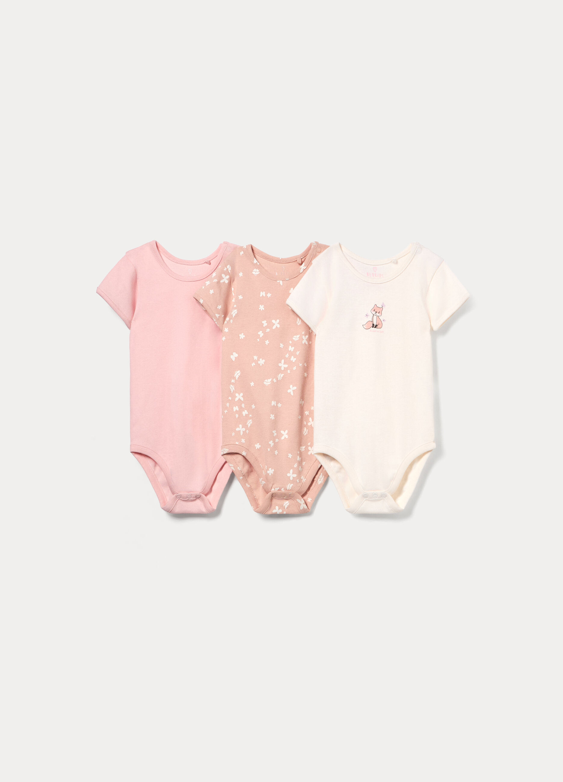 Pack 3 body in costina di puro cotone _0