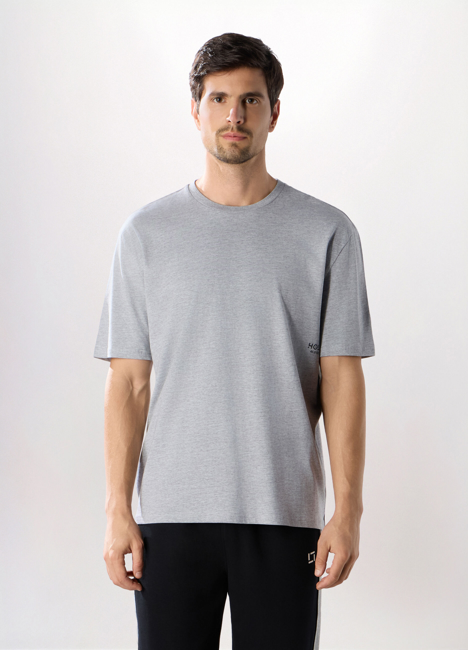 T-shirt sportiva in puro cotone uomo_0